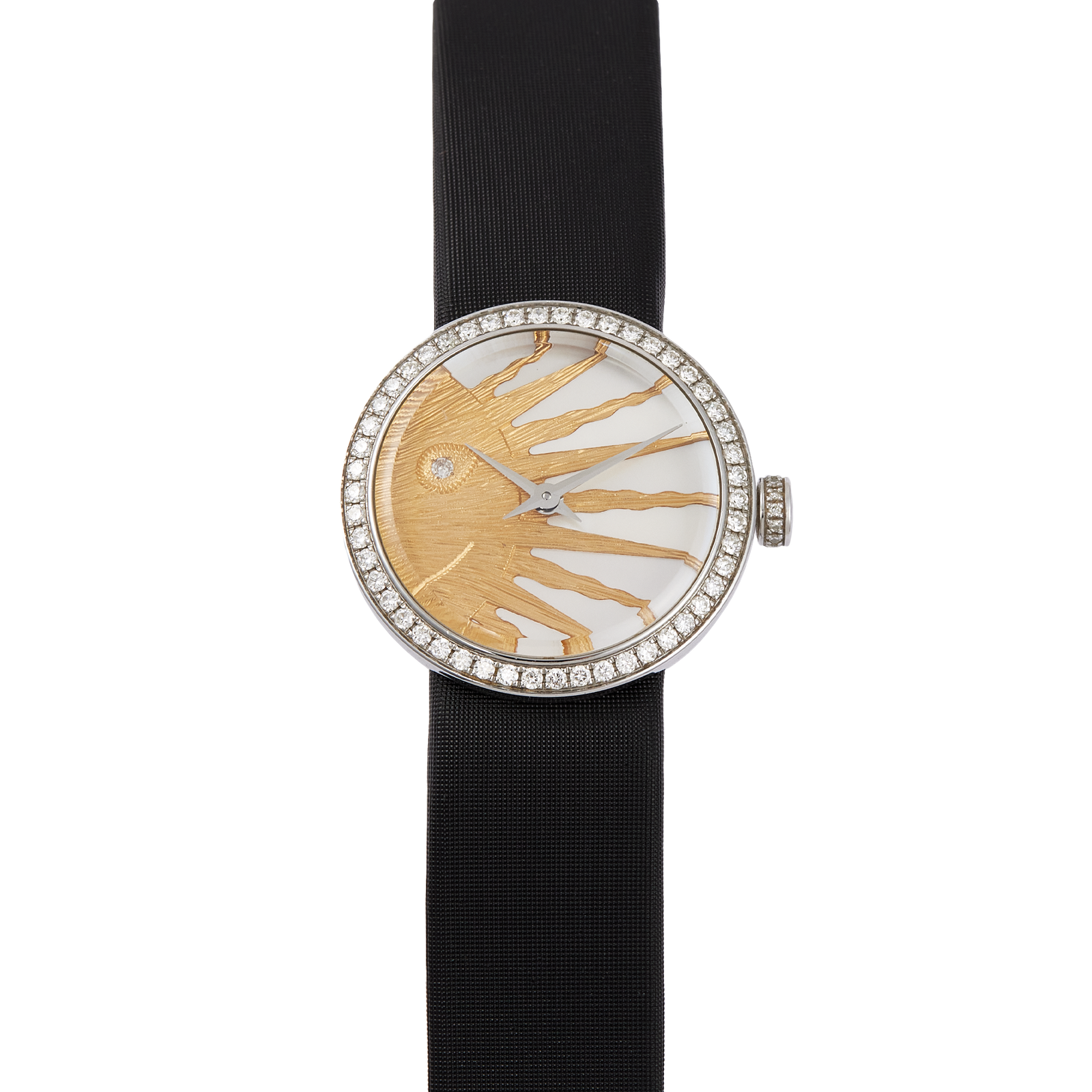 8f8590bc72e70a4a43cf53043945eeff.png La D de Dior Rose Céleste Steel Diamond Mother of Pearl Dial 25mm - Image 1