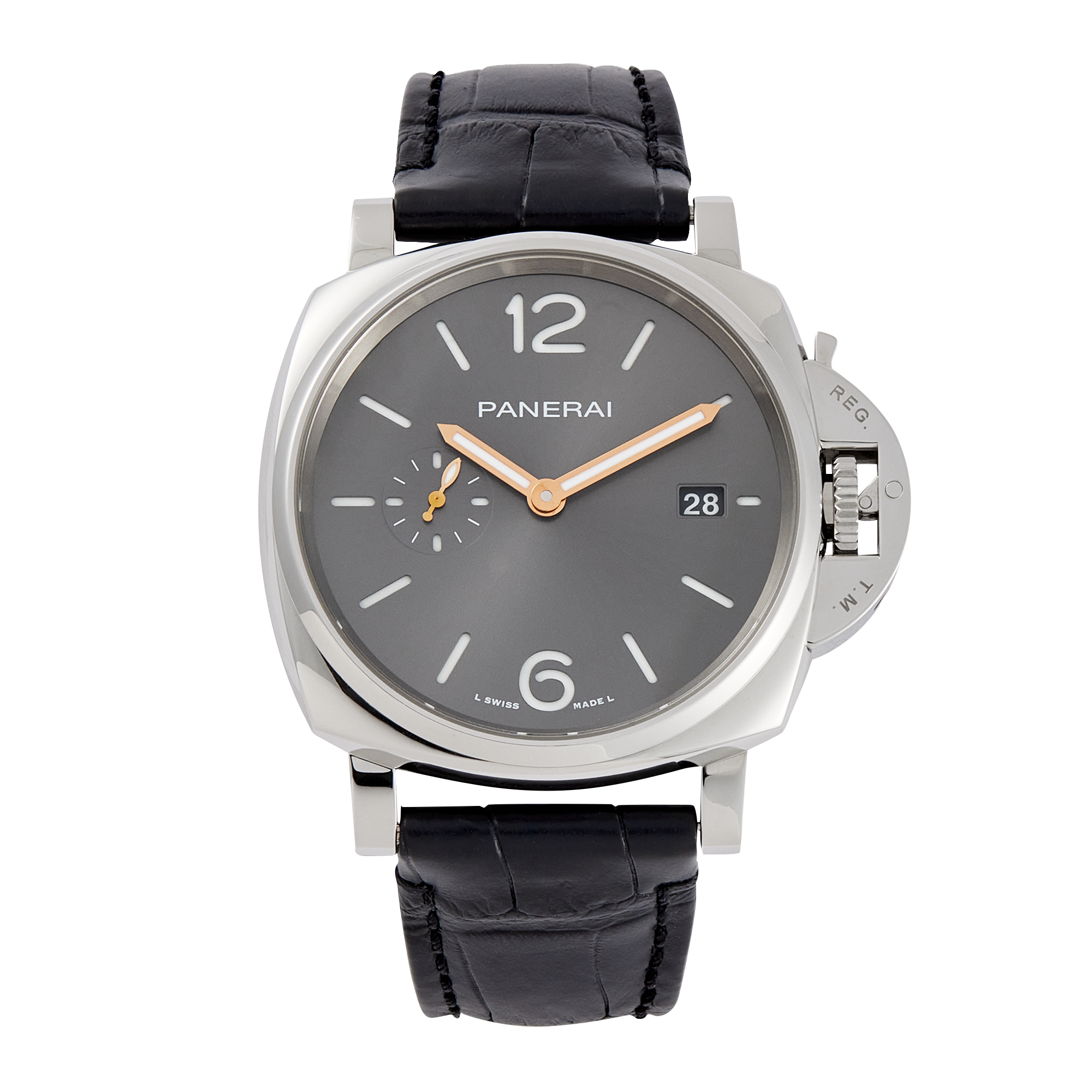 90a15e8dead003bd9c96f5e8d5b73293.webp Luminor Due Due 3 Days Steel Black Dial 42mm - Image 1