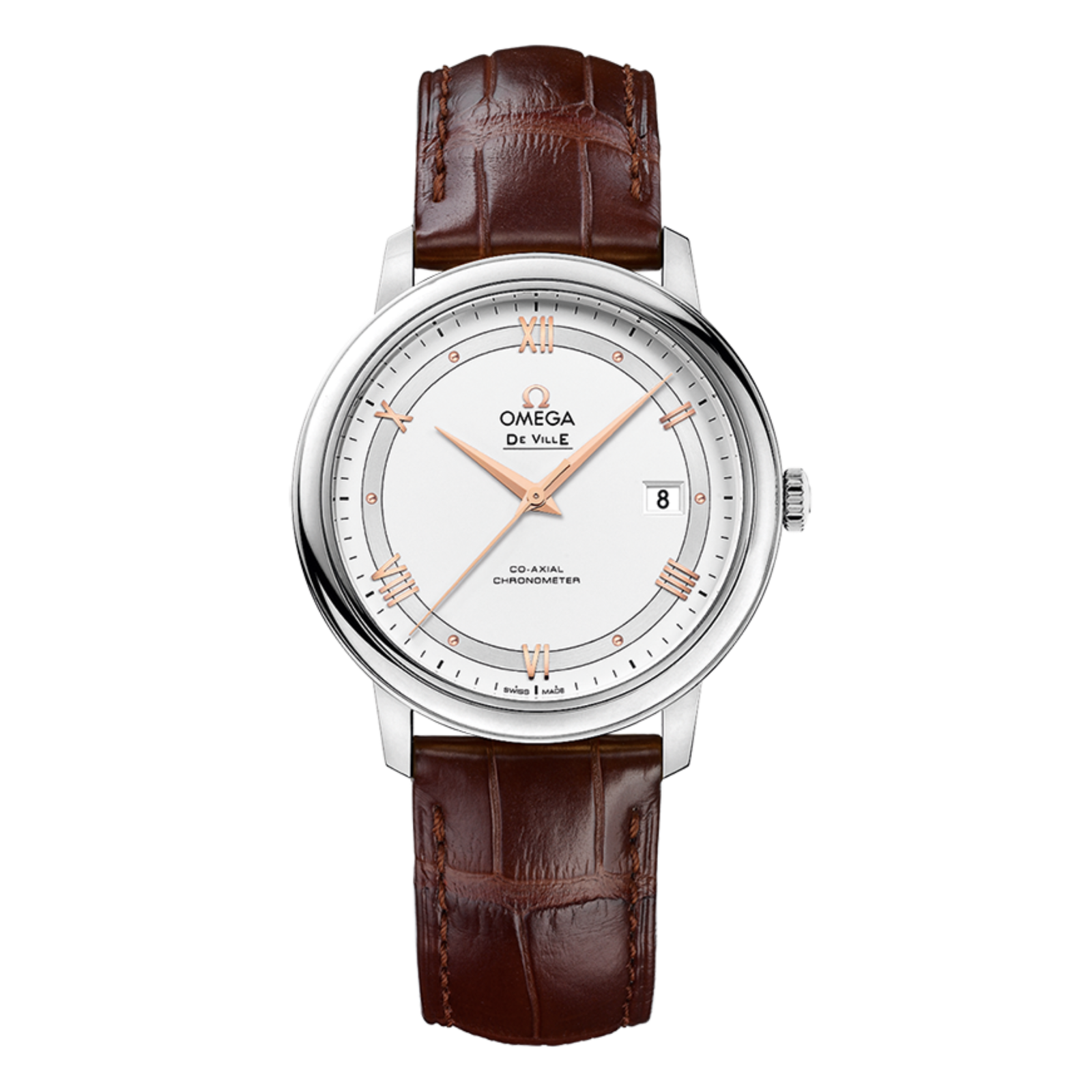 923d3b5fc71d21d8b9d1333671d21e38.png De Ville Prestige Steel Silver Dial 39mm - Image 1