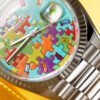 Day-Date White Gold Multi-Color Puzzle Dial 36mm - Image 4