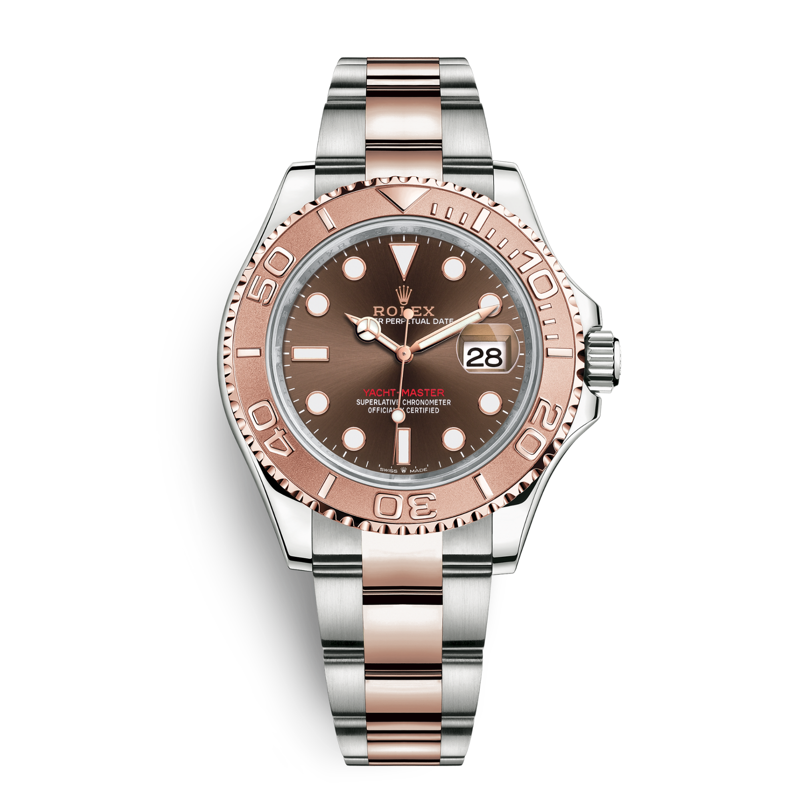 9338a01677f59c545aefa4438fa4d780.png Yacht-Master Rose Gold & Steel Brown Dial 40mm - Image 1