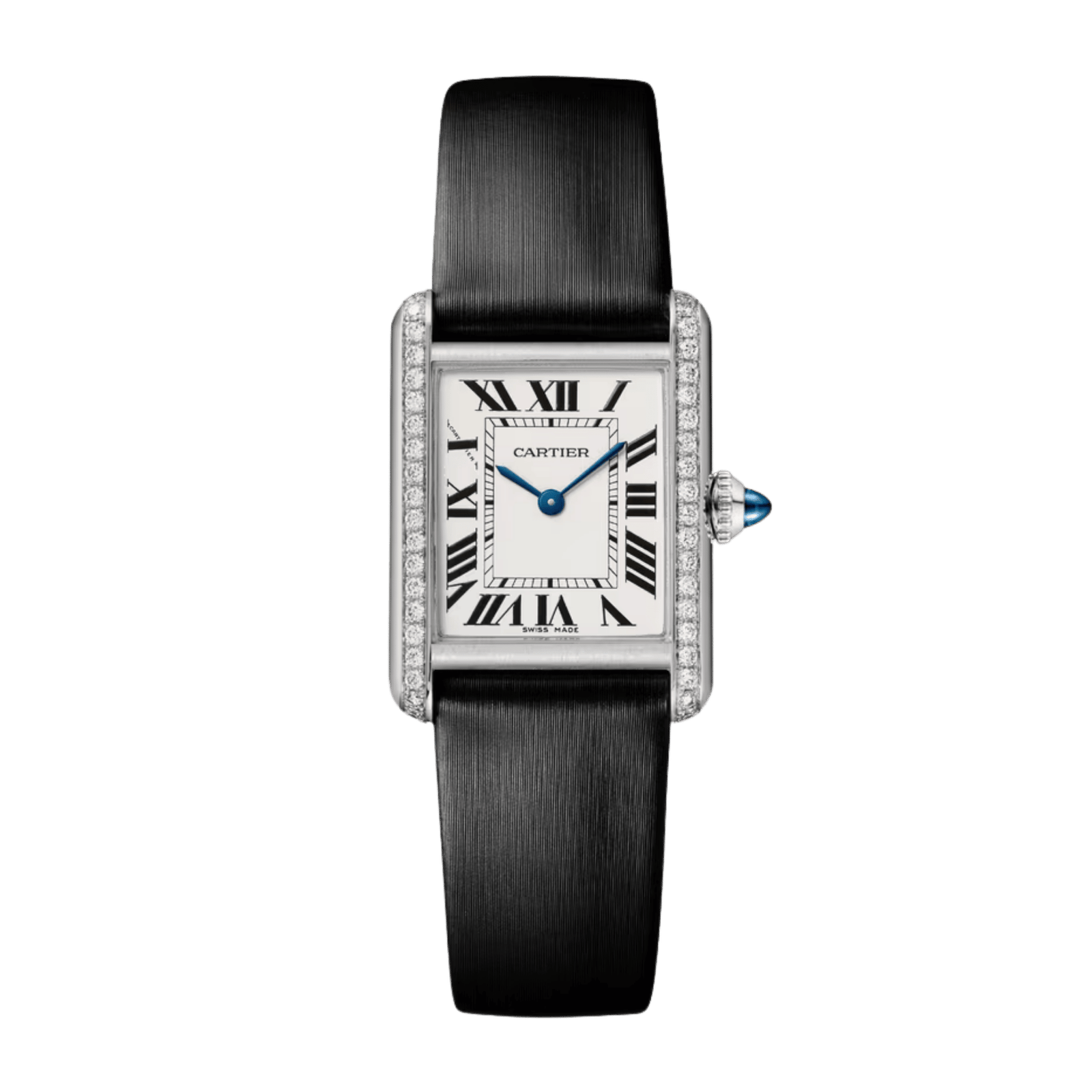 94dbda3277bbdbe58f9418e1d0eec3cd.png Tank Must de Cartier Steel Diamond Silver Dial 22mm - Image 1