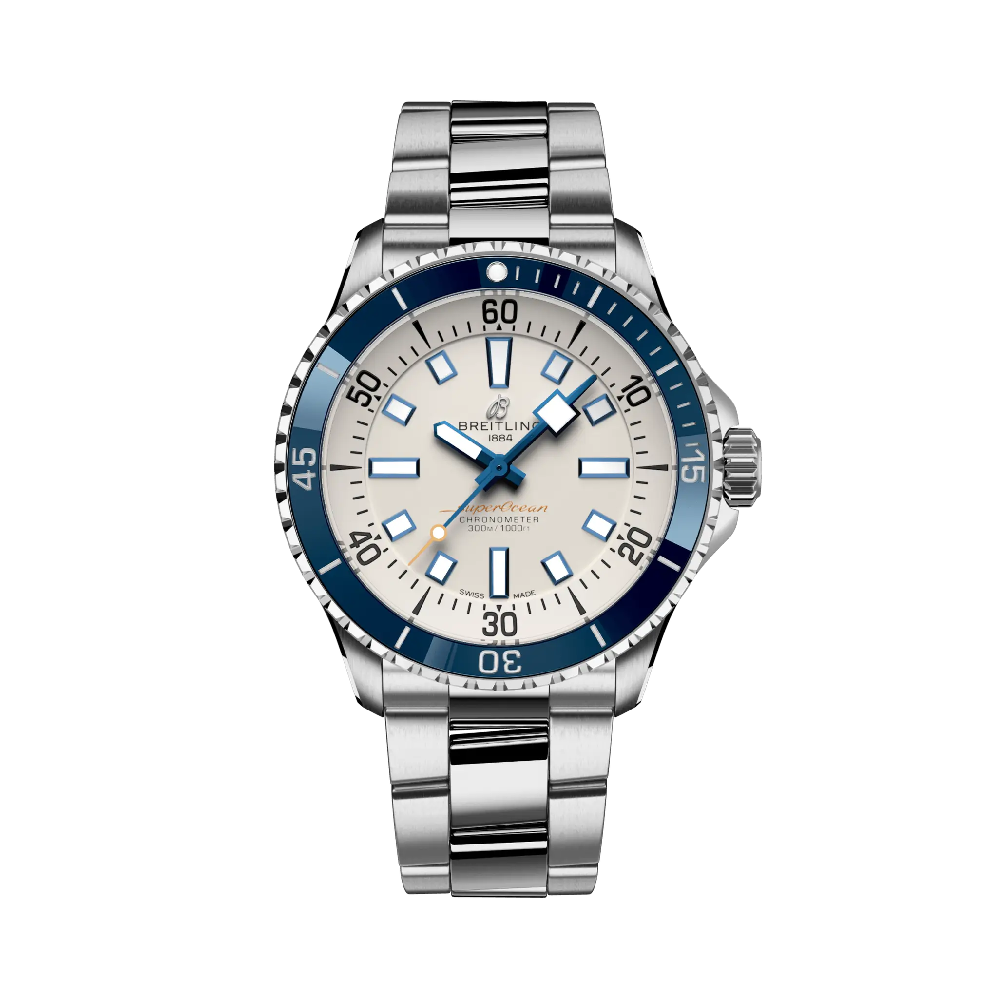 95bdfd9a5f739fe76b80ebd375a43406.webp SuperOcean Steel White Dial 42mm - Image 1