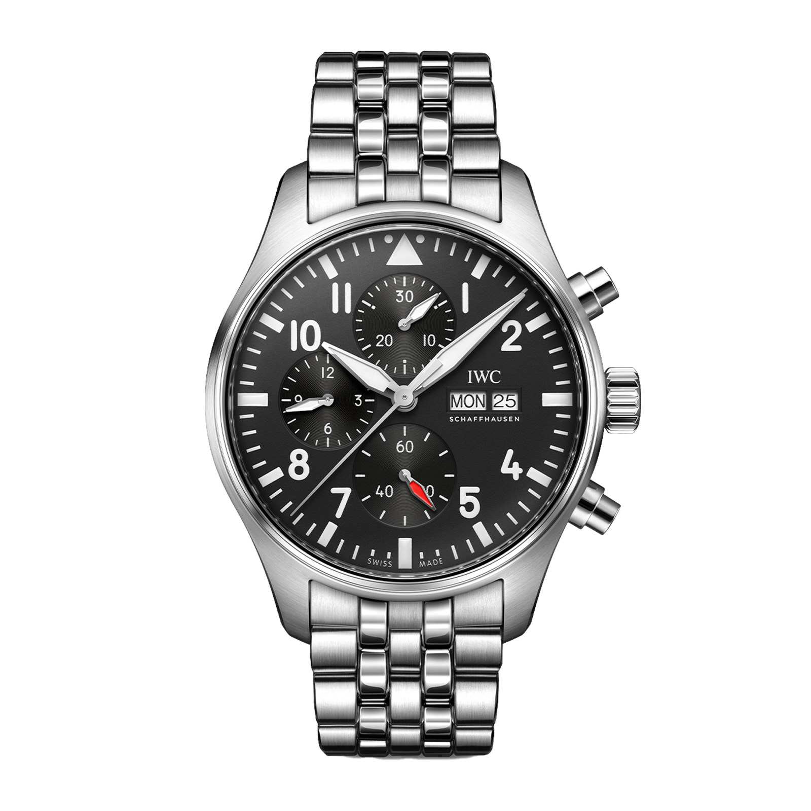 95e158d4d0e3c73d59533ba2c847efd7.png Pilot's Chronograph Steel Black Dial 43mm - Image 1