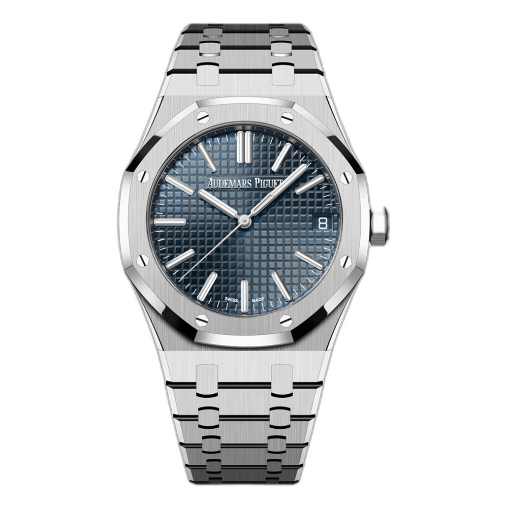 963d14e244b48de2490df3932bc4f434.png Royal Oak Selfwinding "50th Anniversary" Steel Blue Dial 41mm - Image 1