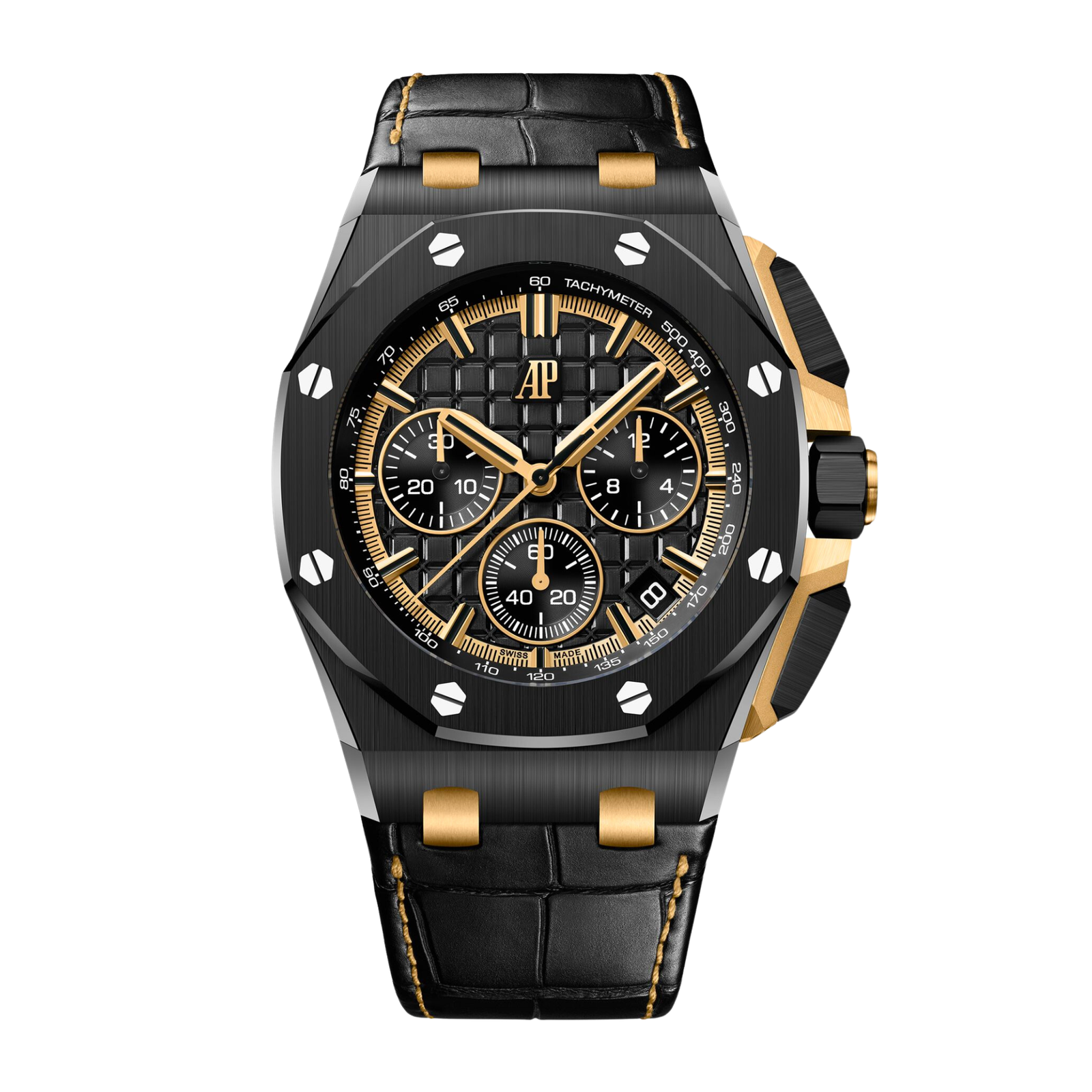 9716a38a5b3cefe4d7403022b01f1471.png Royal Oak Offshore Chronograph Ceramic Black Dial 43mm - Image 1