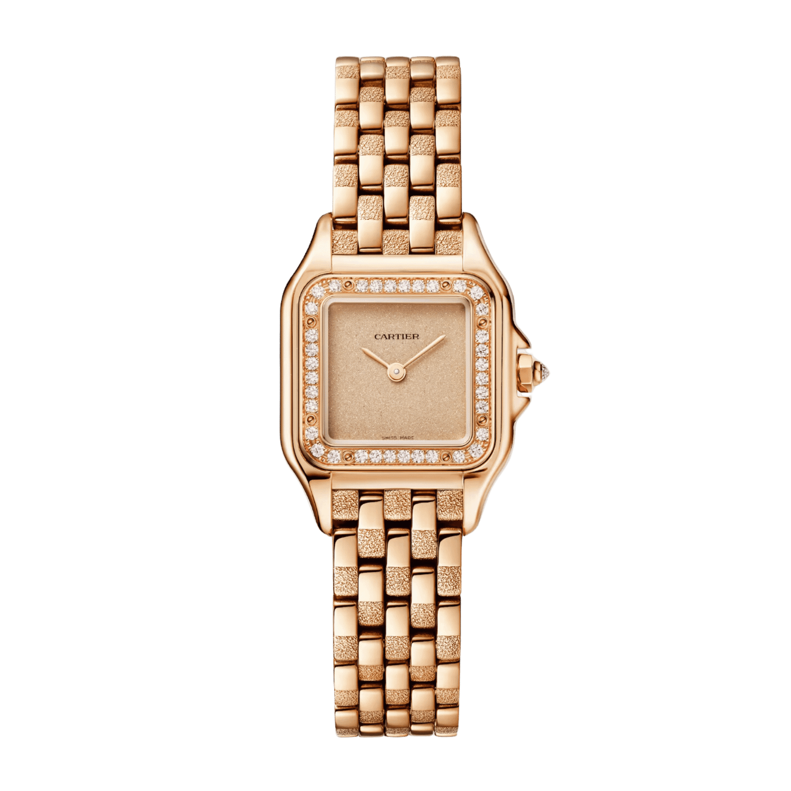9859fdeca427c38ea3f739154bf2f73e.png Panthère de Cartier Rose Gold Diamond Pink Dial 22mm - Image 1