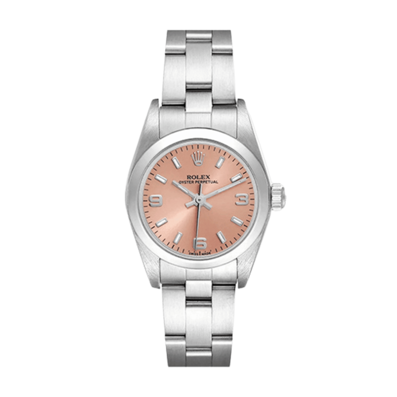 98616cb820d6ddb417906b8aa9d5a0e1.png Vintage Oyster Perpetual Steel Salmon Dial 26mm - Image 1