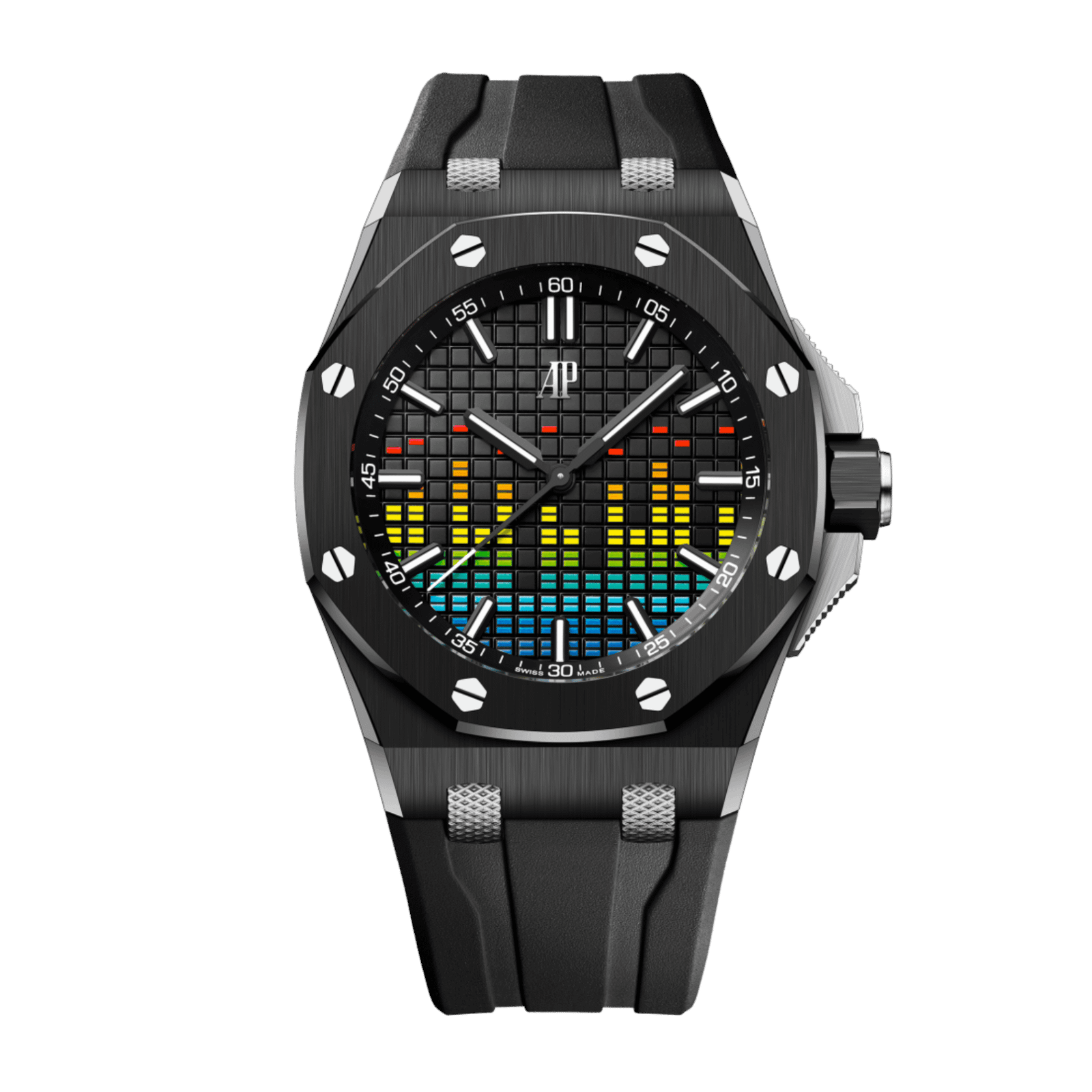 9cbb3015950f8d4e4075c4ac21398e5e.png Royal Oak Offshore "Music Edition" Ceramic Black Dial 43mm - Image 1