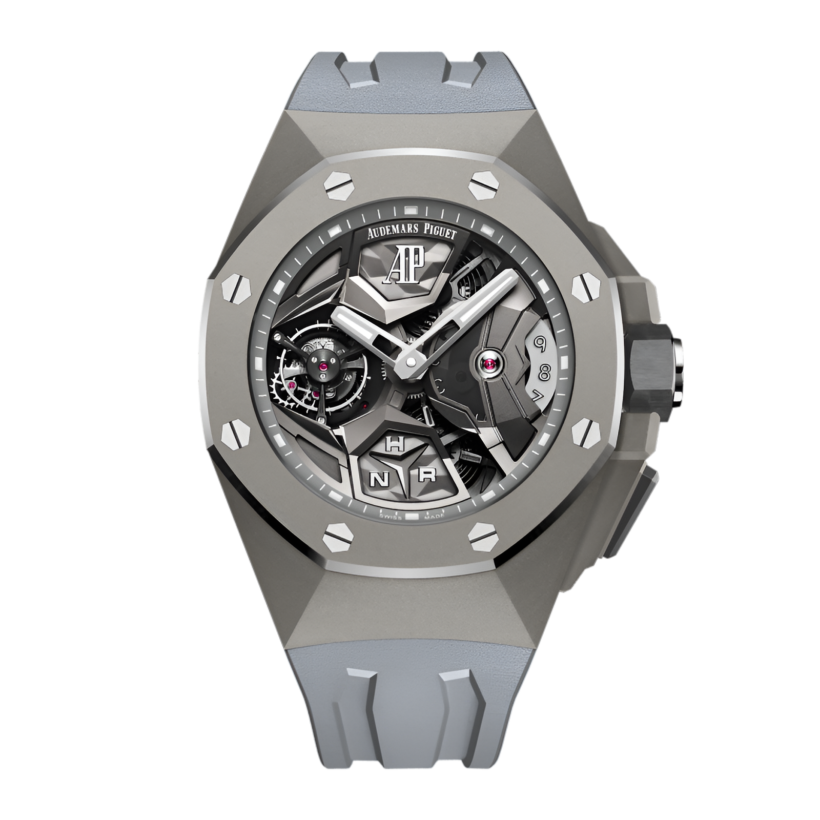 9f9bc968e038353dbd38c7a3453adda1.png Royal Oak Concept GMT Tourbillon Titanium Ceramic Skeleton Dial 44mm - Image 1