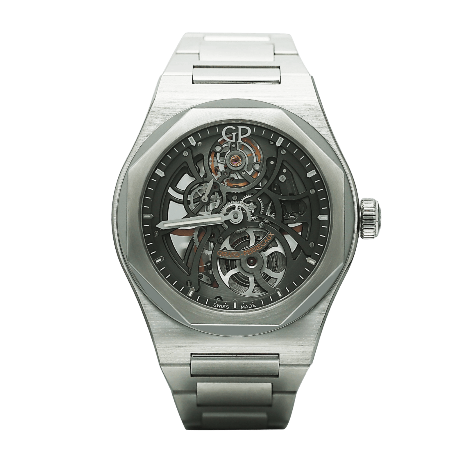 9fe15ee62244ee4bab77ad93d8671eb6.png Laureato Steel Skeleton Dial 42mm - Image 1