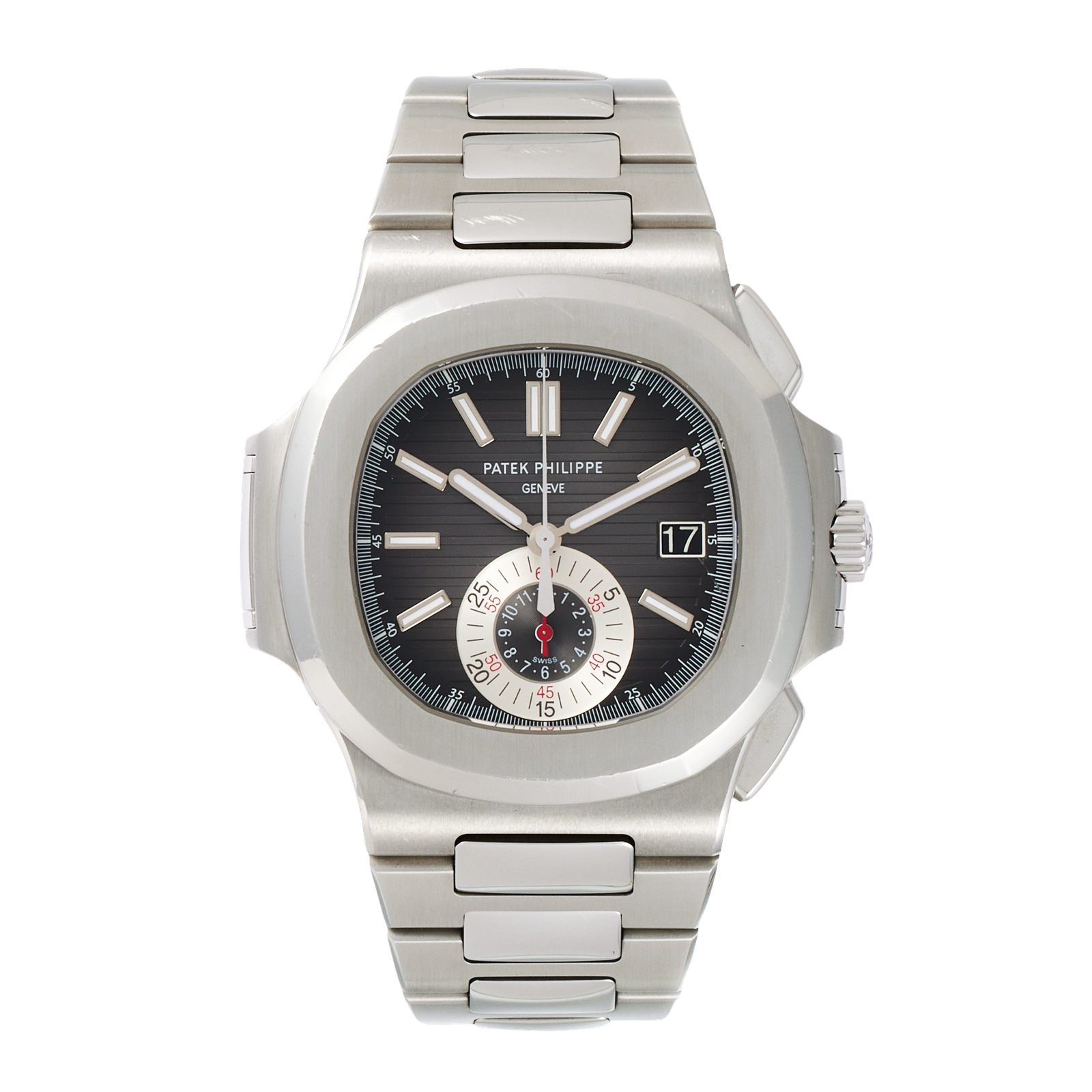 W01309_PP_0_01_e0e58ac063.png Nautilus Chronograph Steel Black Dial 40mm【2010like new】 - Image 1