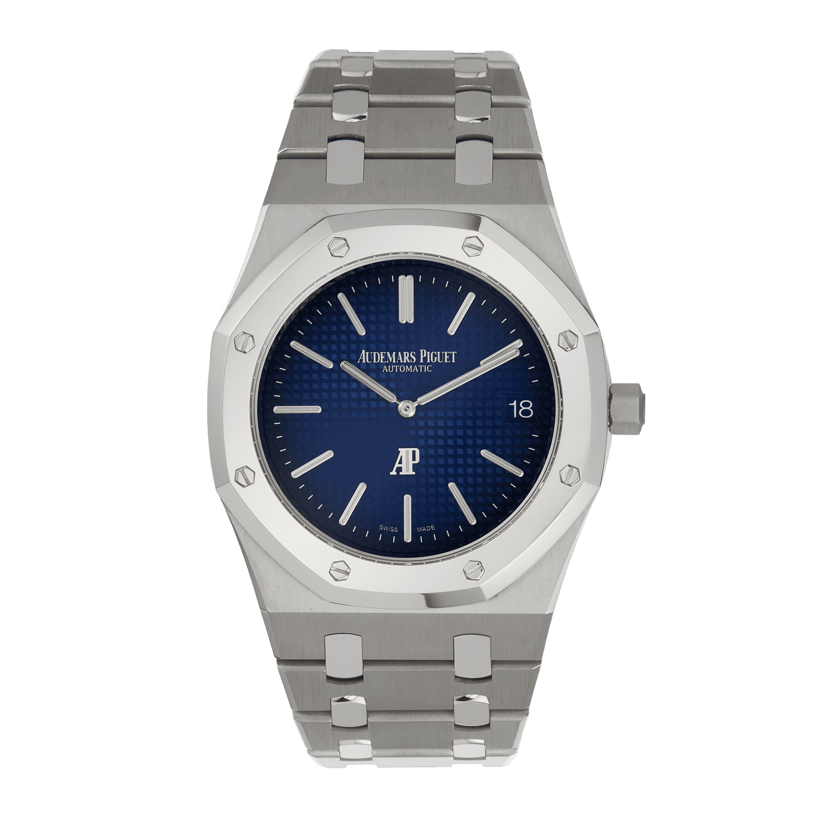 W1122_AP_0_01_1_0e08a0d801.png Royal Oak "Jumbo" Extra-Thin Platinum & Titanium Blue Dial 39mm - Image 1