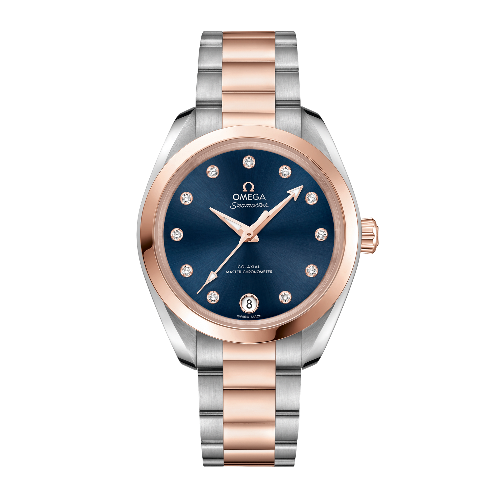 a11bb6bf7f879d8b615836c00e6402fa.png Aqua Terra Rose Gold & Steel Blue Dial 34mm - Image 1