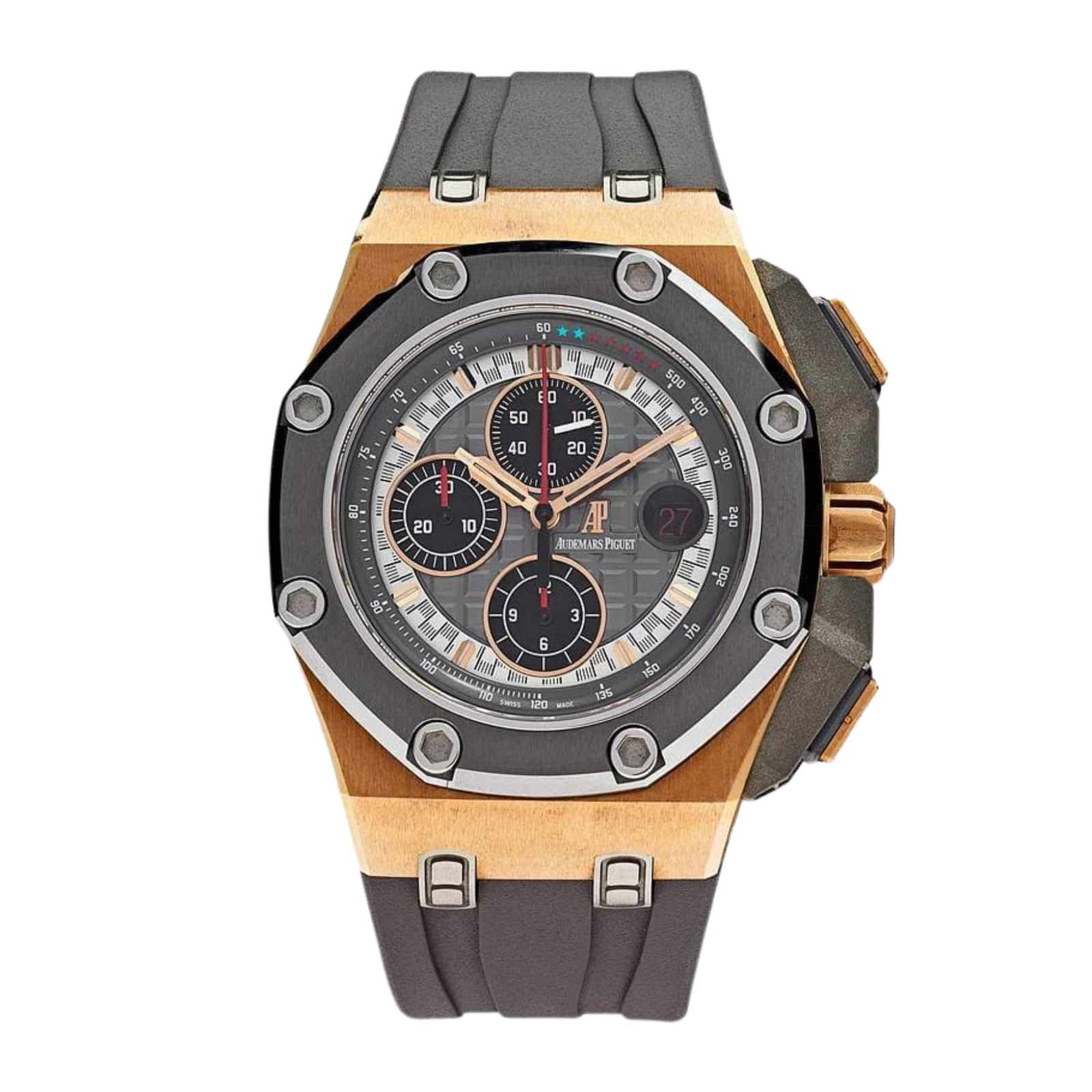 a30e835d80db4f1ba07fce2d44a20f75.png Royal Oak Offshore "Schumacher" Rose Gold Grey Dial 44mm - Image 1