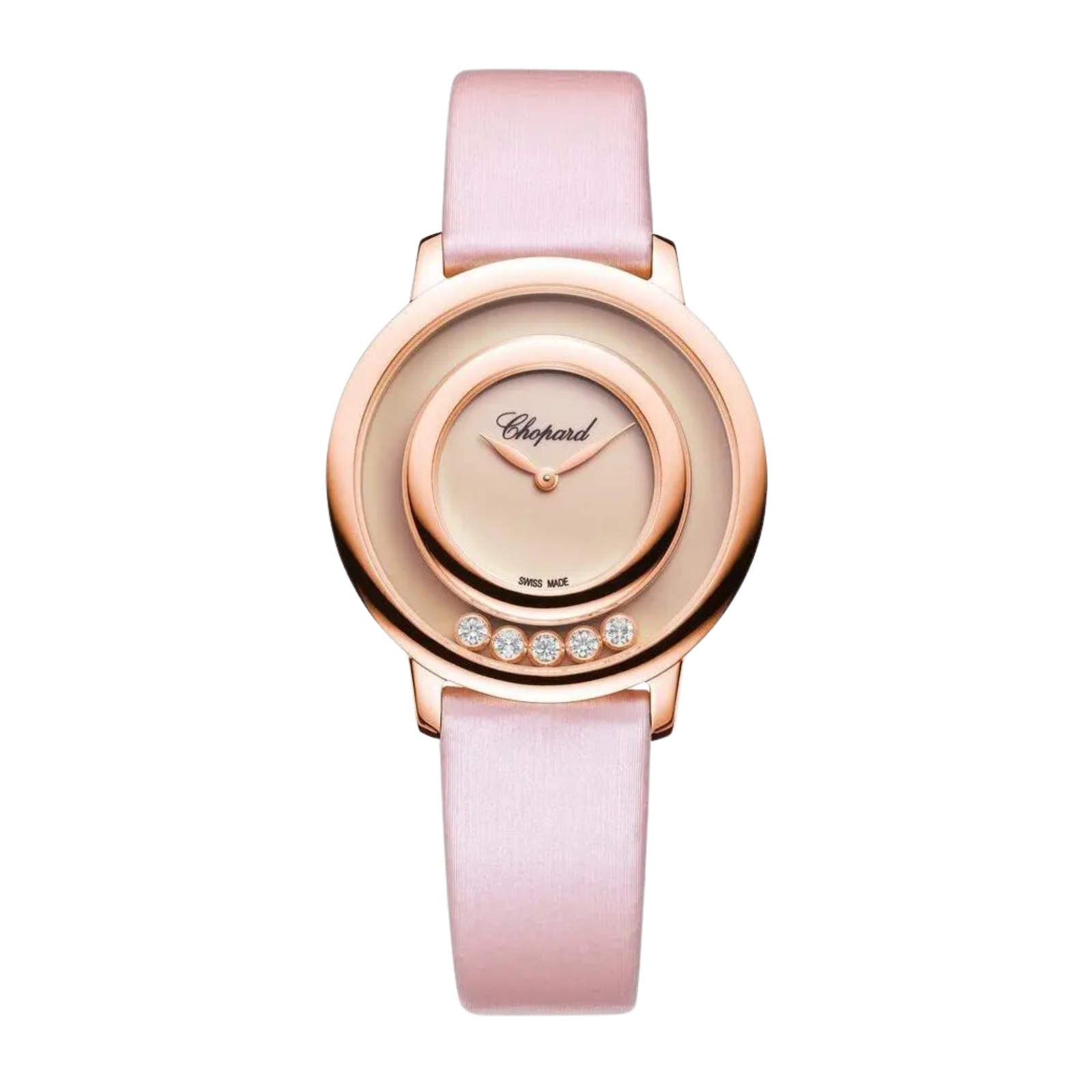 a48bc329c443a572395c9d7b14b9d112.png Happy Diamonds Rose Gold Pink Dial 32mm - Image 1