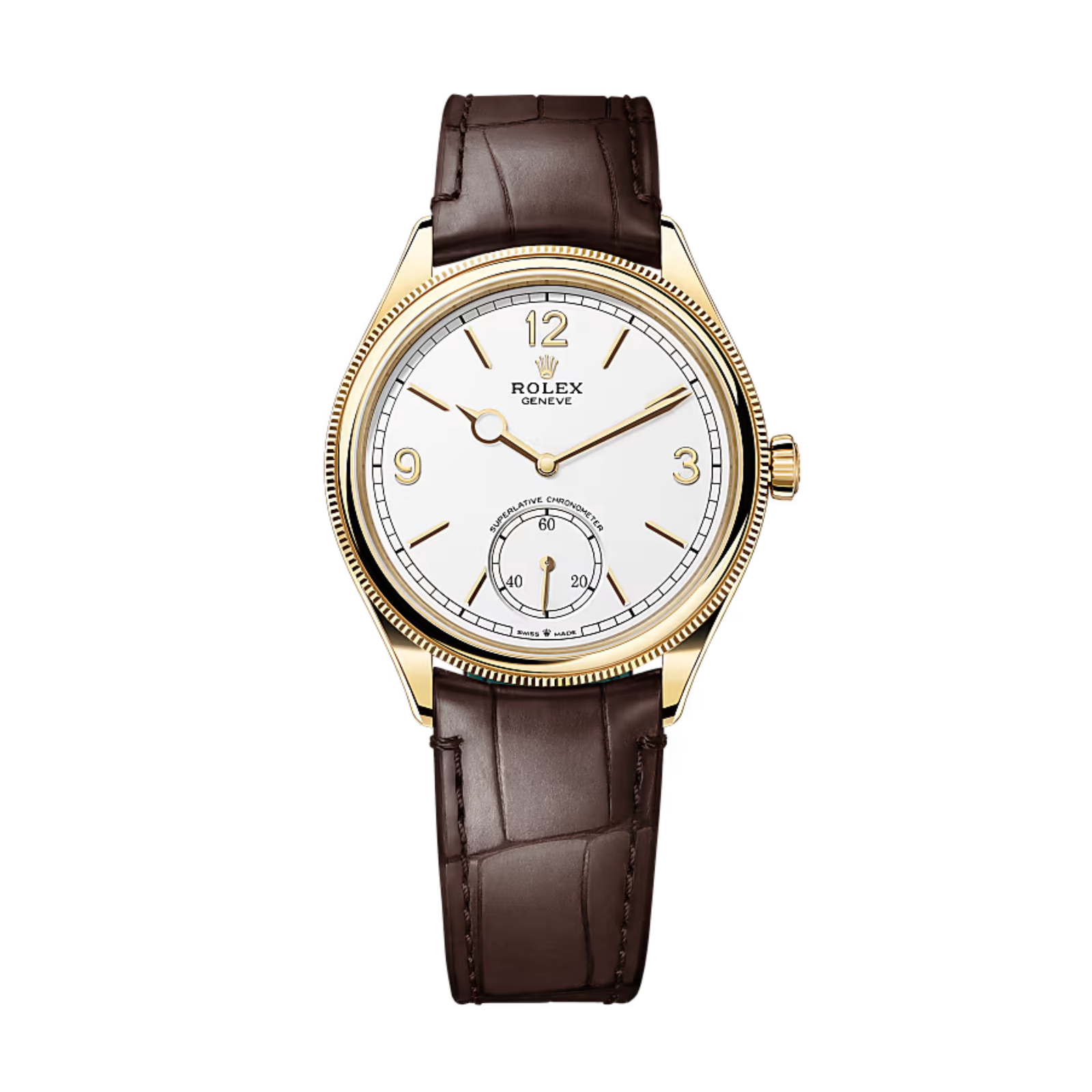 a7a0044380f2ad5cb83c129a54f158fb.png 1908 Yellow Gold White Dial 39mm - Image 1