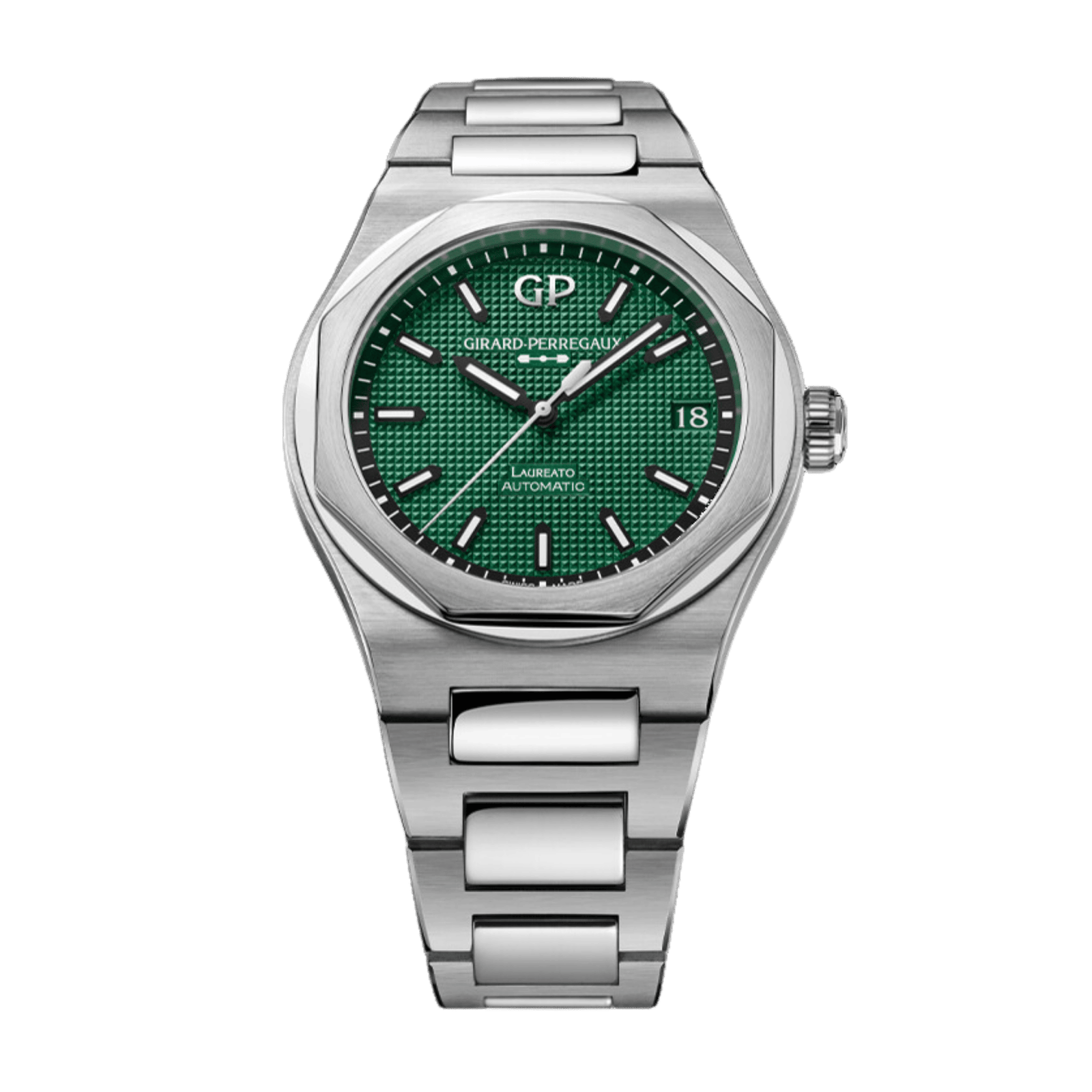 a9218011605db93e2dd0dcefe21a43d1.png Laureato Steel Green Dial 42mm - Image 1