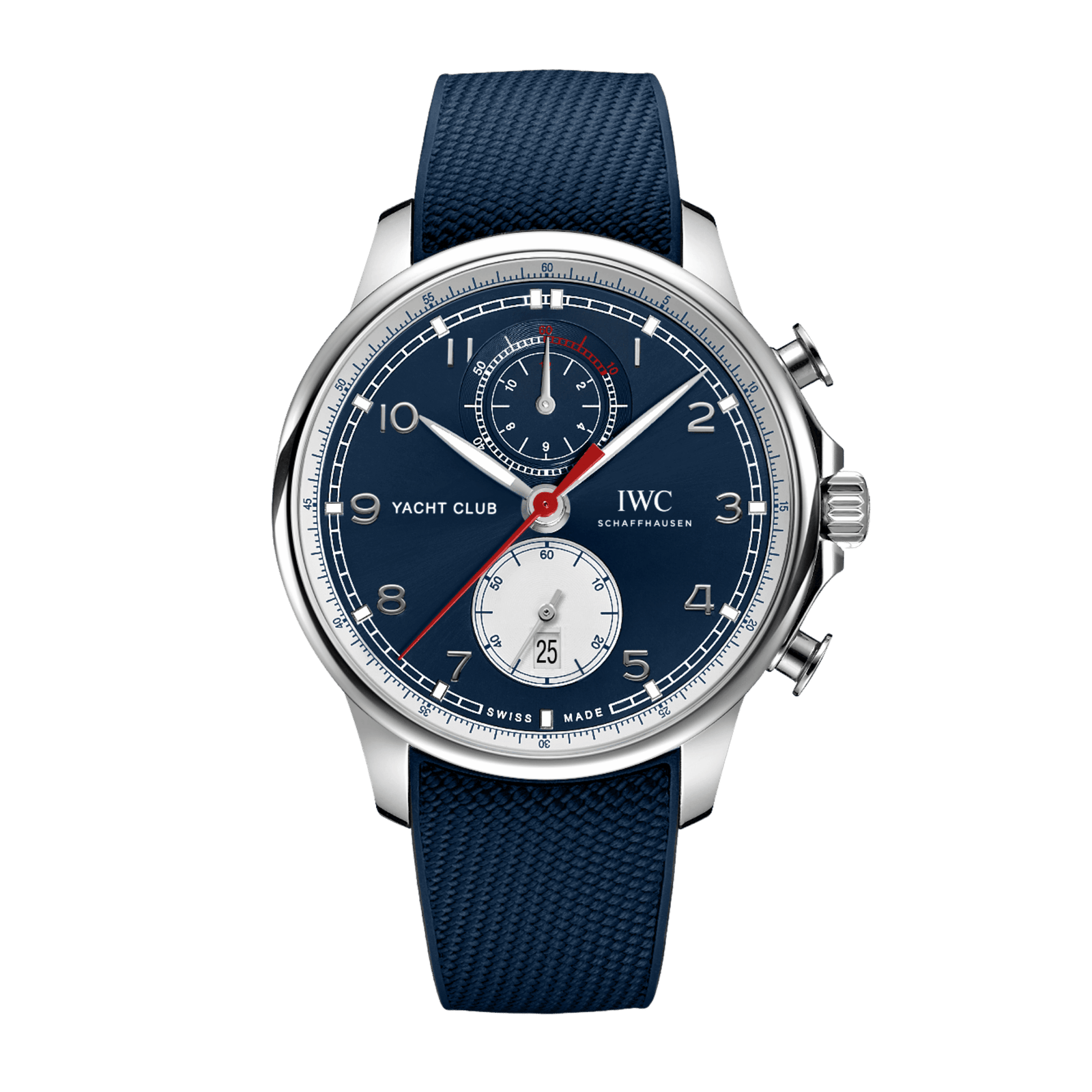 a9ce37dec2986cb8317b76eb7303ea3c.png Portugieser Yacht Club Chronograph "Orlebar Brown" Steel Blue Dial 44mm - Image 1