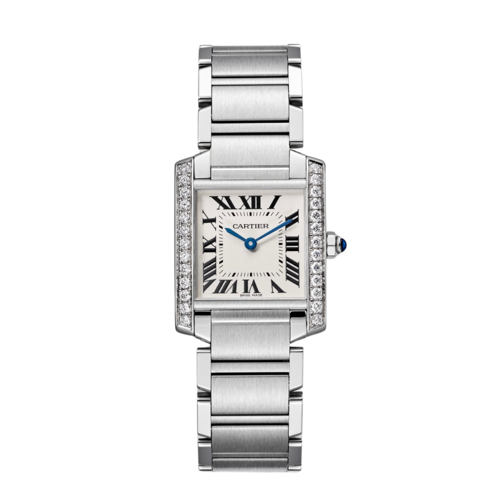 aaab9d2f52fcc600904897fcd3ad8e48.png Tank Française Steel Diamond Silver Dial 25mm - Image 1