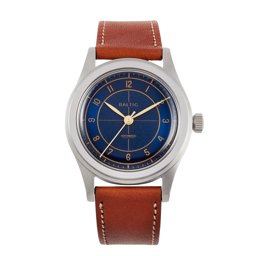 ab41a08682ab926c07db7cbaf6985bb3.webp HMS 002 Steel Blue Gilt Dial 38mm - Image 1
