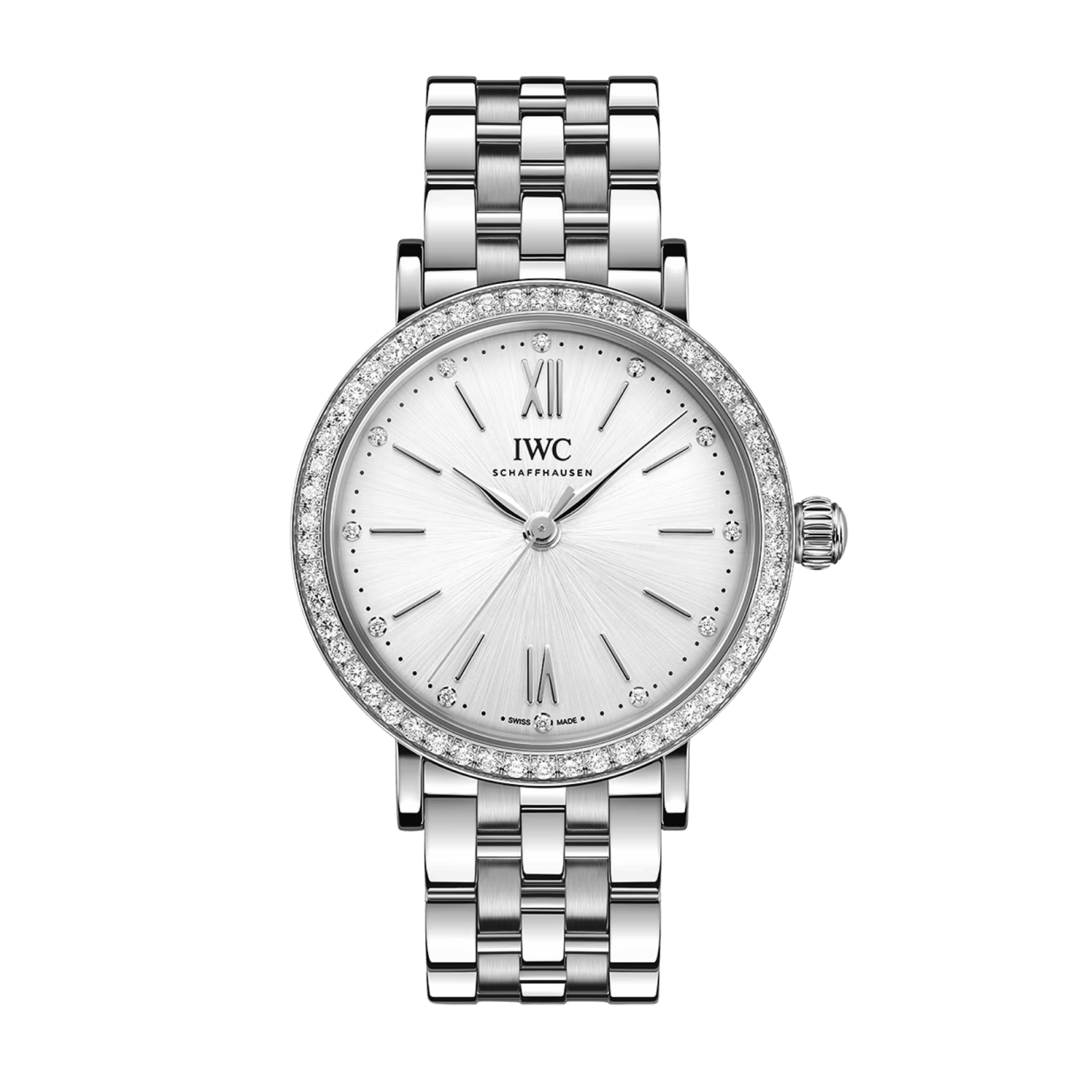 ac85599d8923ac3468efbf904d0dcea6.png Portofino Steel Diamond Silver Dial 34mm - Image 1