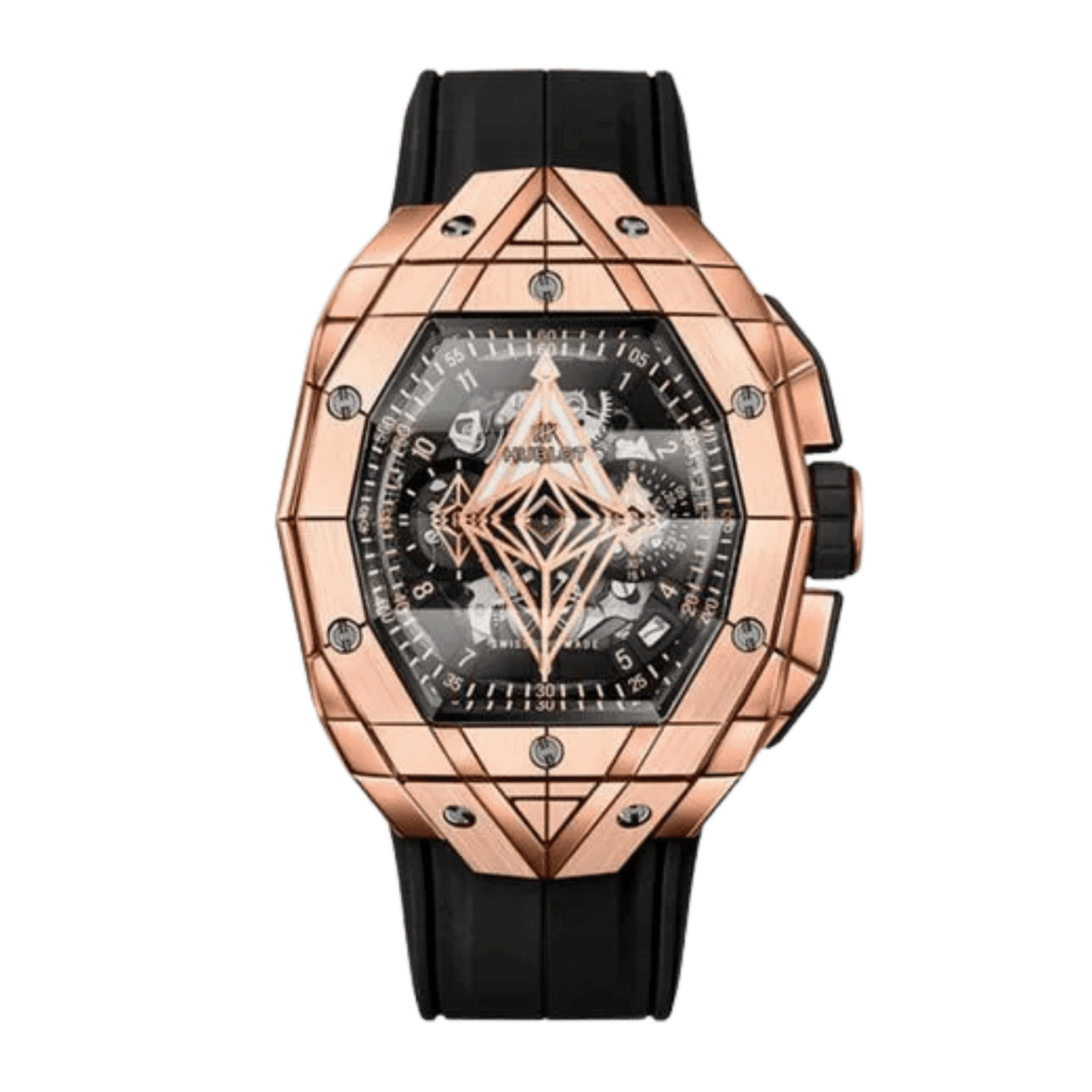 ad95093dd32891fe8d9d3cc1052af931.png Spirit of Big Bang Rose Gold Skeleton Dial 42mm - Image 1