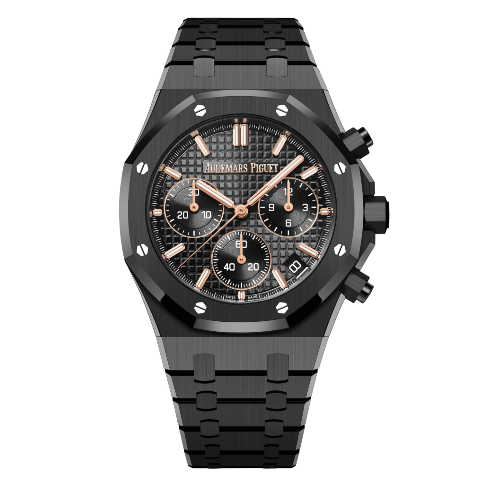 add786040a8784f3ecb04157311f3adf.png Royal Oak Chronograph "50th Anniversary" Ceramic Black Dial 41mm - Image 1