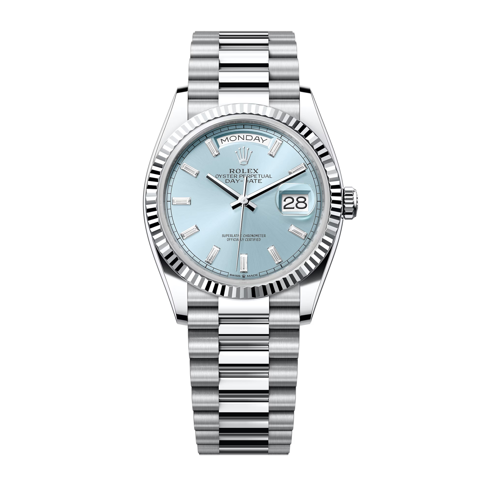 af133e618fa7a2835784c73217bf3ee8.png Day-Date Platinum Blue Dial 36mm - Image 1