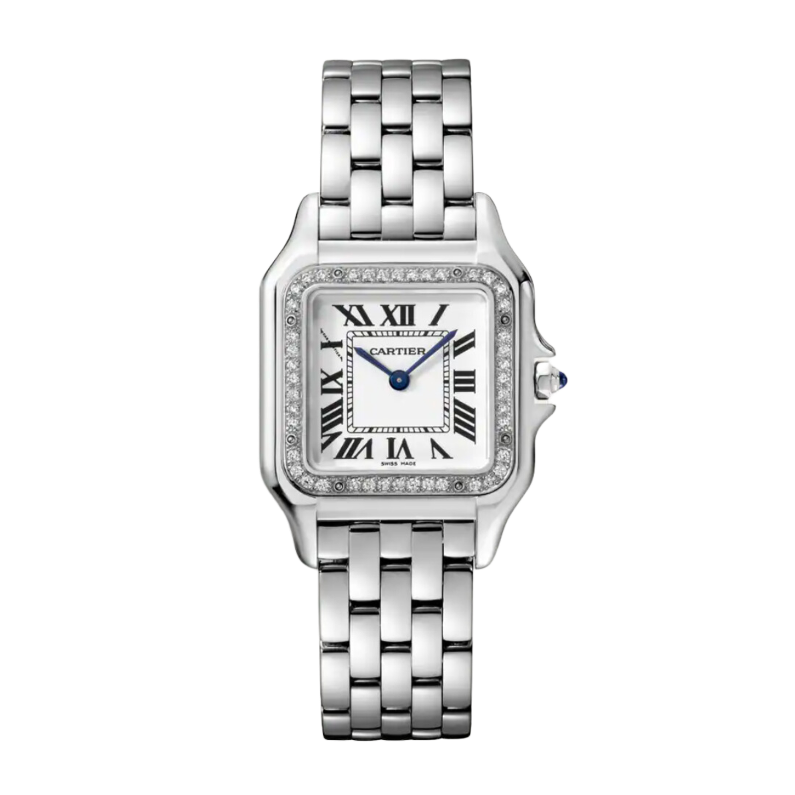 b41b2f79fb1a9f13d26d2dcb97b94c5b.png Panthère de Cartier Steel Diamond White Dial 27mm - Image 1