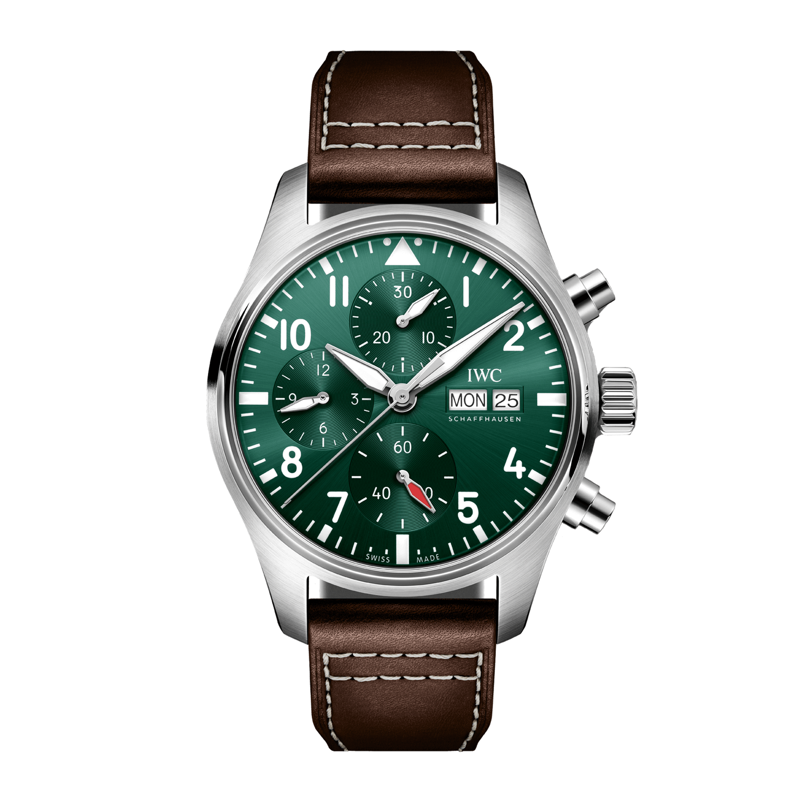 b425d716f06dfde8c935117c13941e63.png Pilot's Watch Chronograph Steel Green Dial 41mm - Image 1