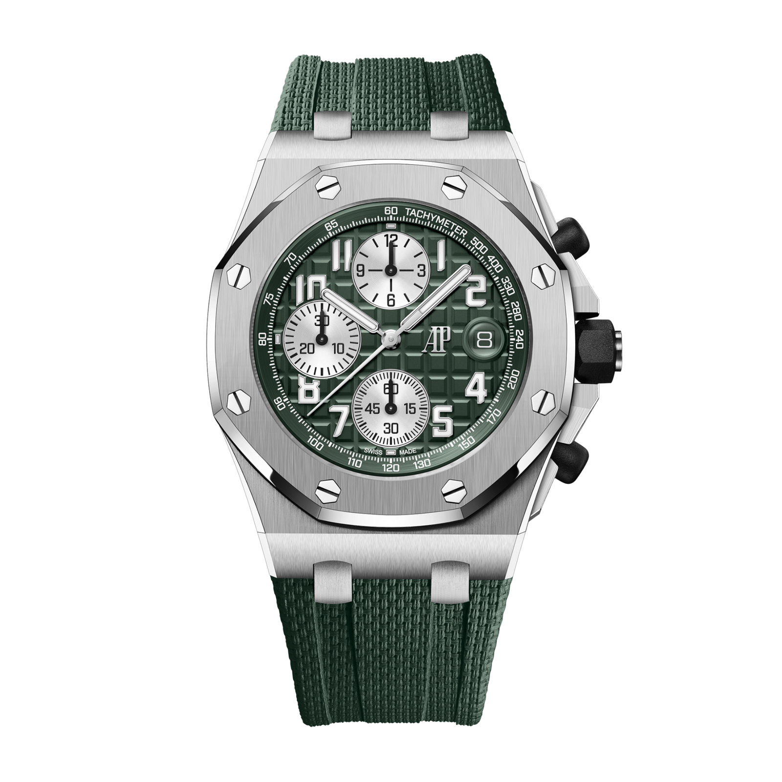 b7b868a58a942d89b224b75b5f06139d.png Royal Oak Offshore Chronograph Titanium Green Dial 42mm - Image 1