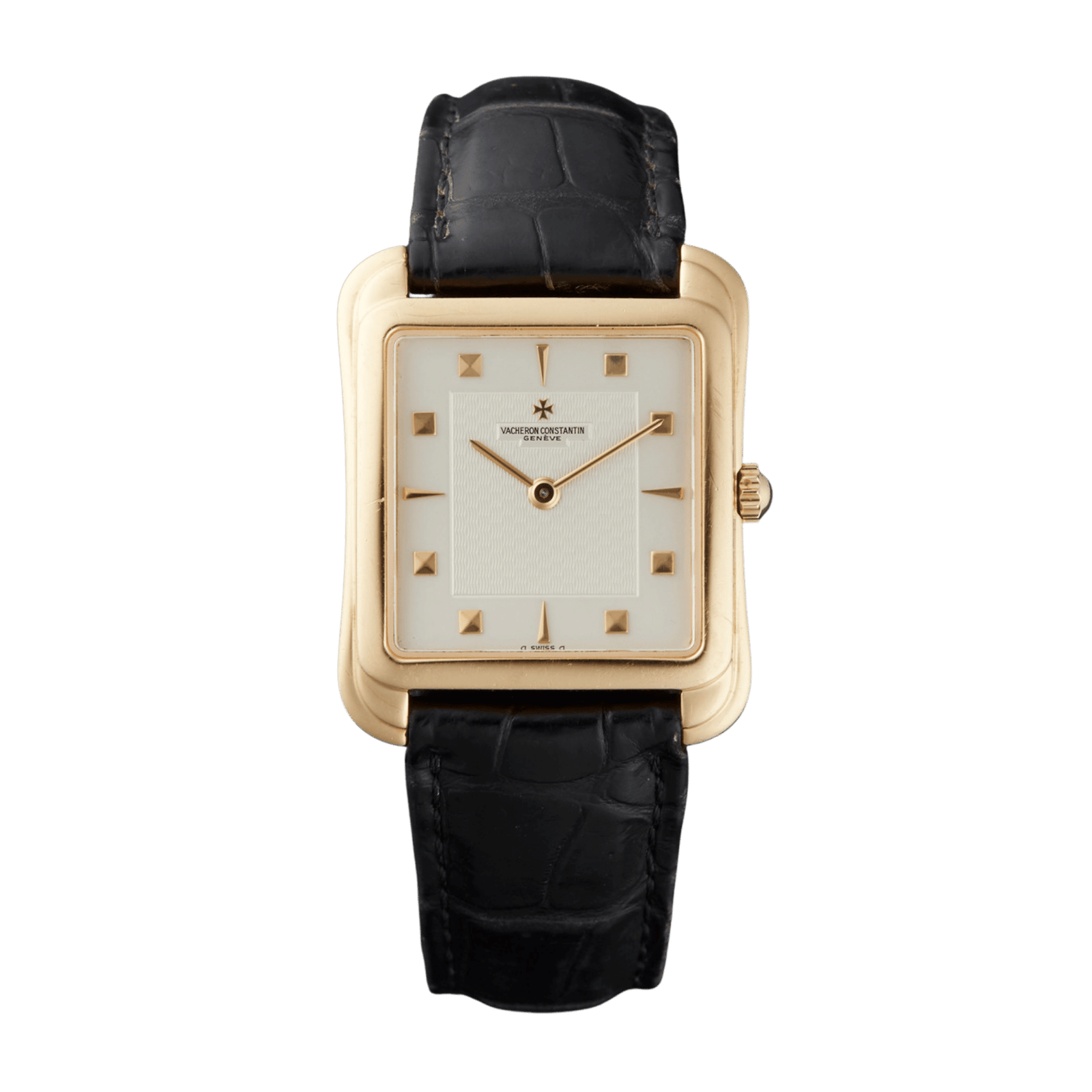 b82a3210d6fe386a29755965981c3fba.png Vintage Toledo Yellow Gold Silver Dial 28mm - Image 1