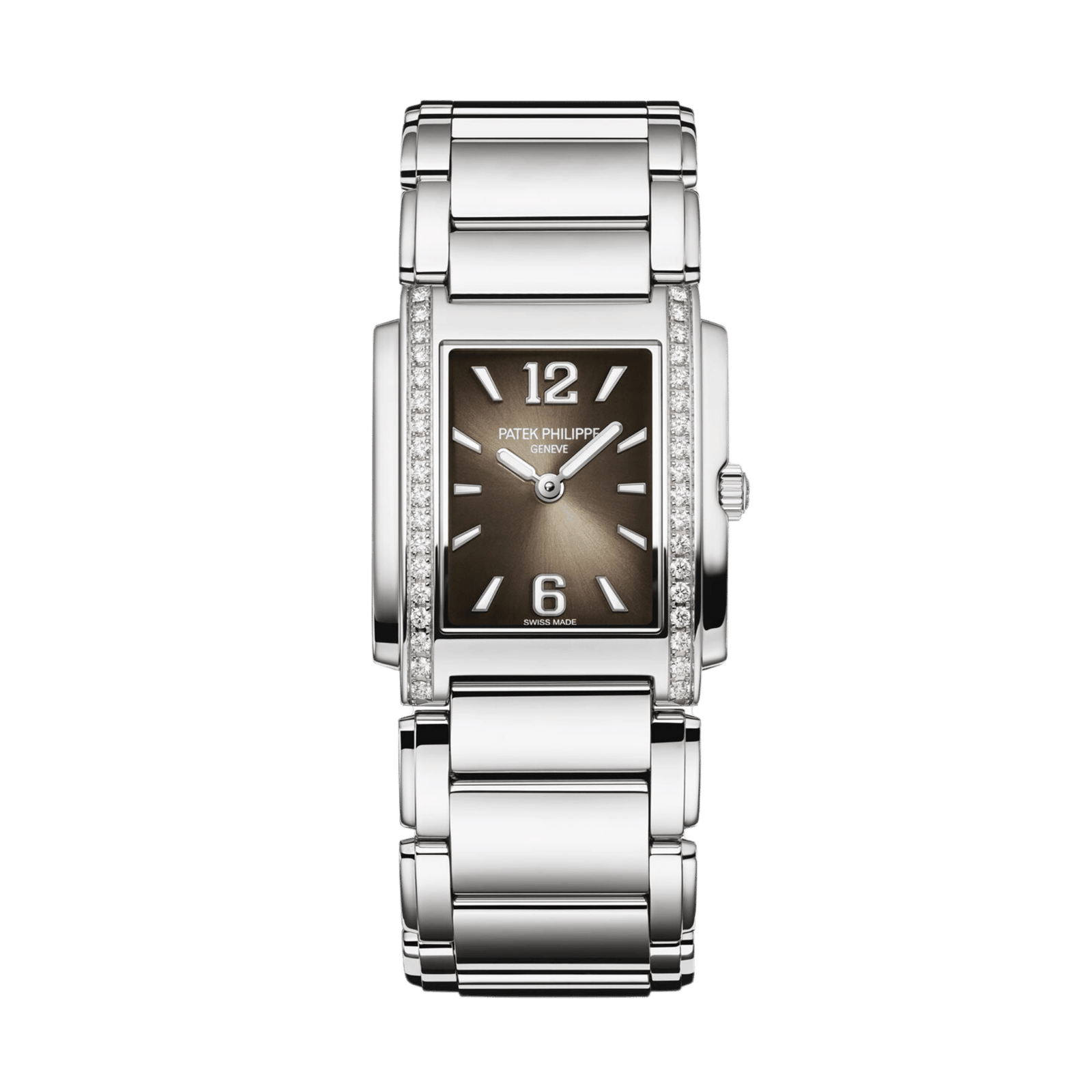 b83f1487b6d9b7703f7622f229b84a24.png Twenty~4 Manchette Steel Diamond Brown Dial 25mm - Image 1