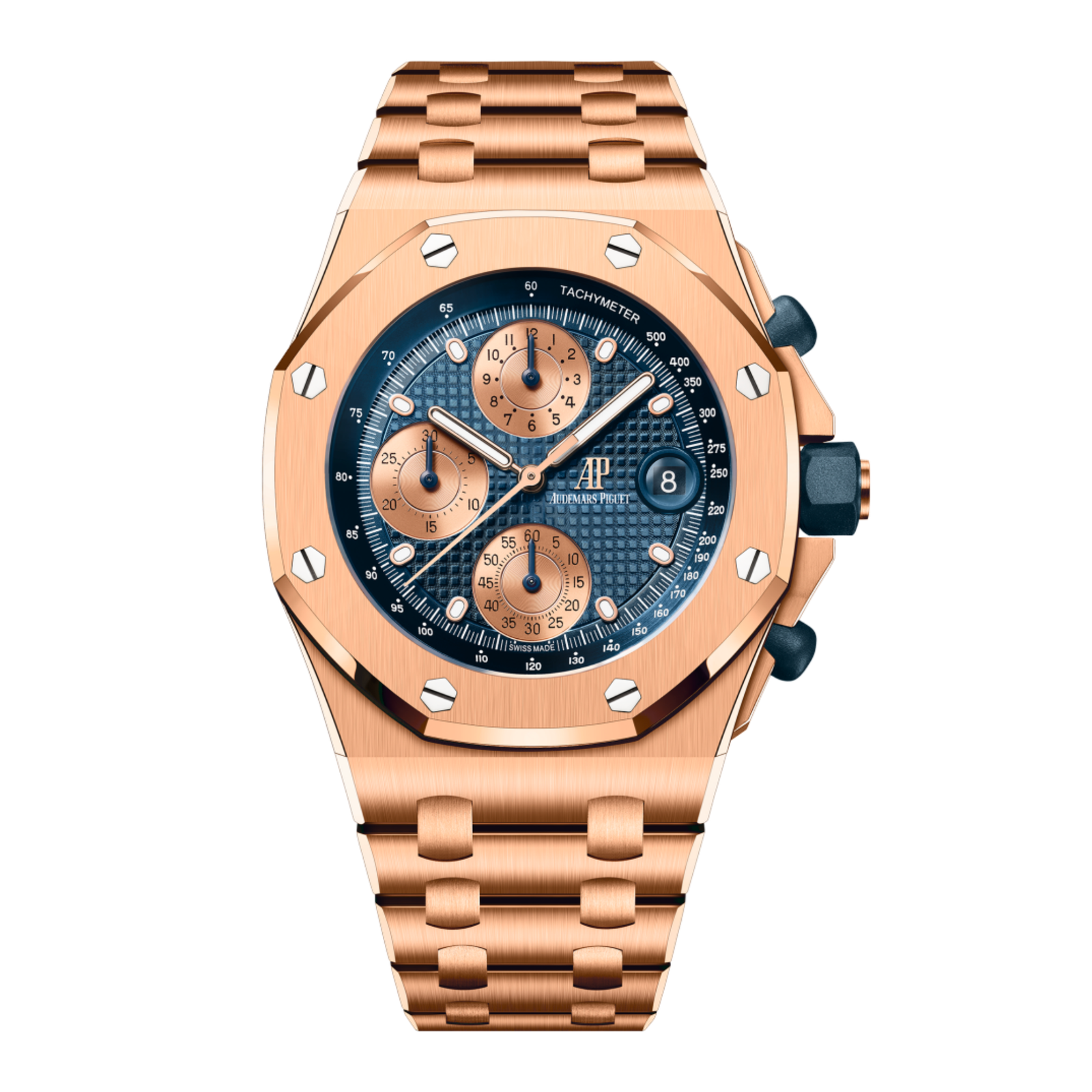 b94eafd6063f3371b0eaa11a121c895e.png Royal Oak Offshore Rose Gold Blue Dial 42mm - Image 1