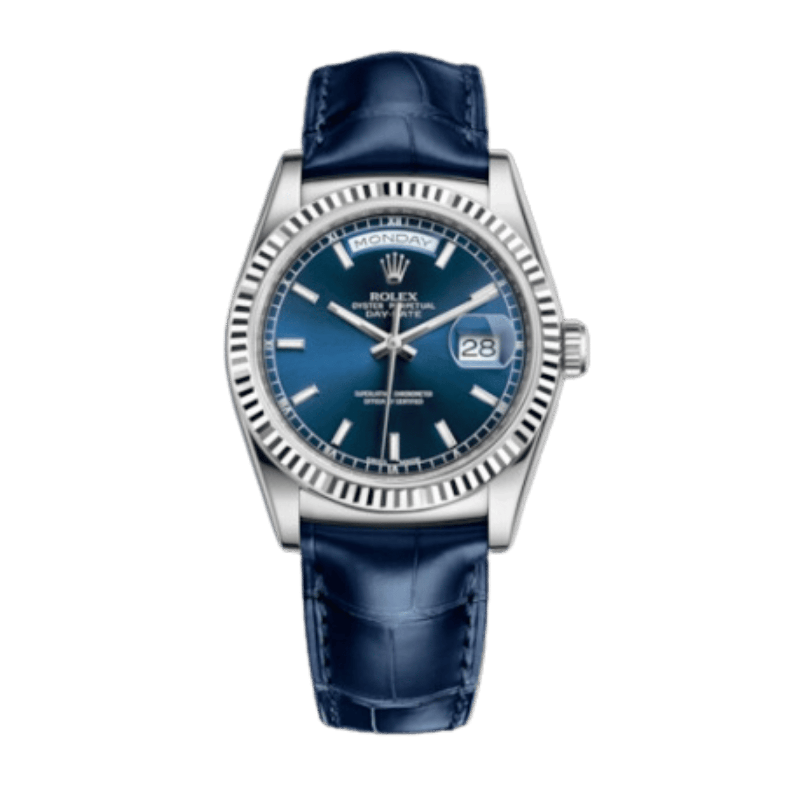 b9e8da43b330ba3e8062bb8caef69caf.png Day-Date White Gold Blue Dial 36mm - Image 1