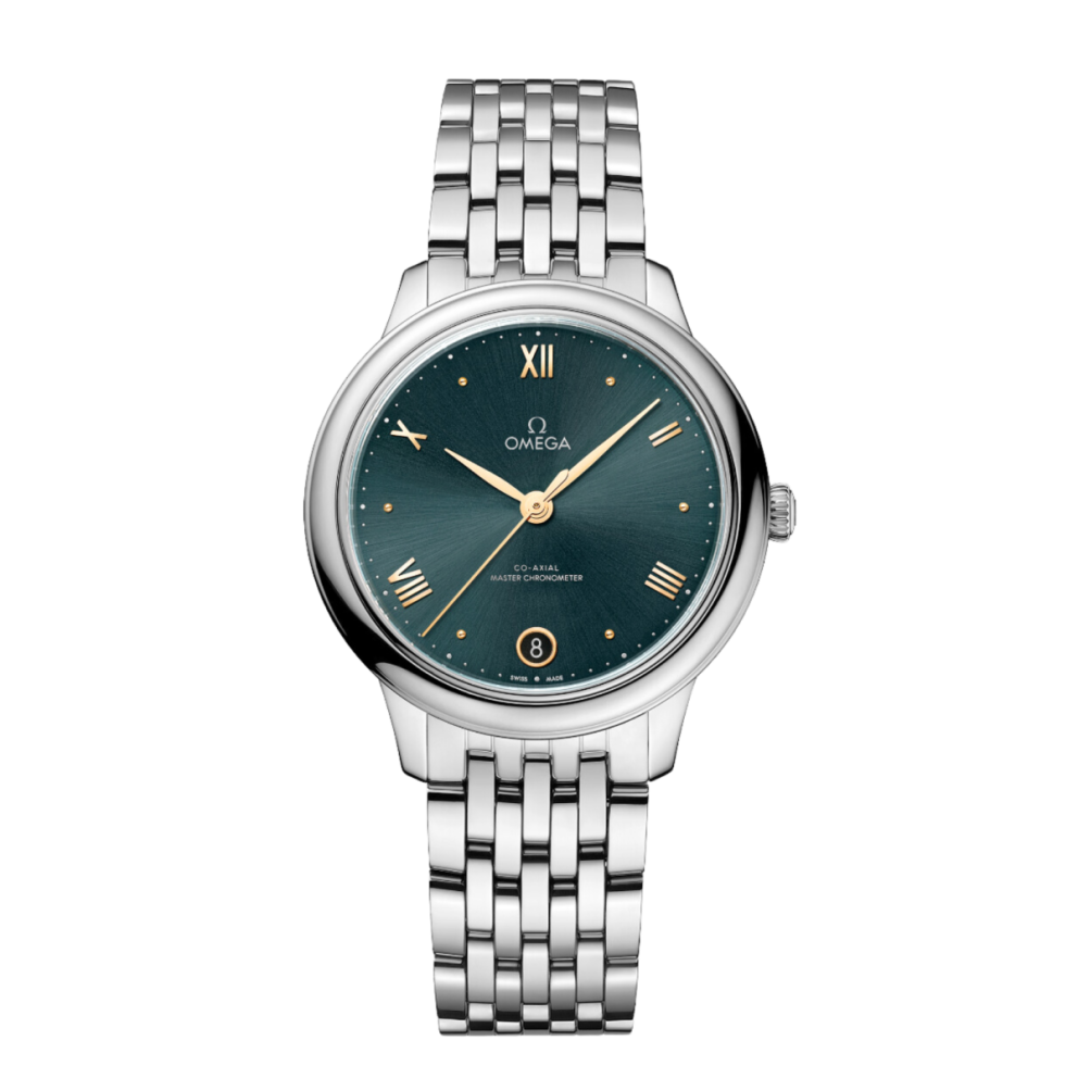 ba3cb0dbf0ba9cff3f2c3b48ffefb016.webp De Ville Steel Green Dial 34mm - Image 1