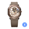 Extra Plat Rose Gold Skeleton Dial 38mm