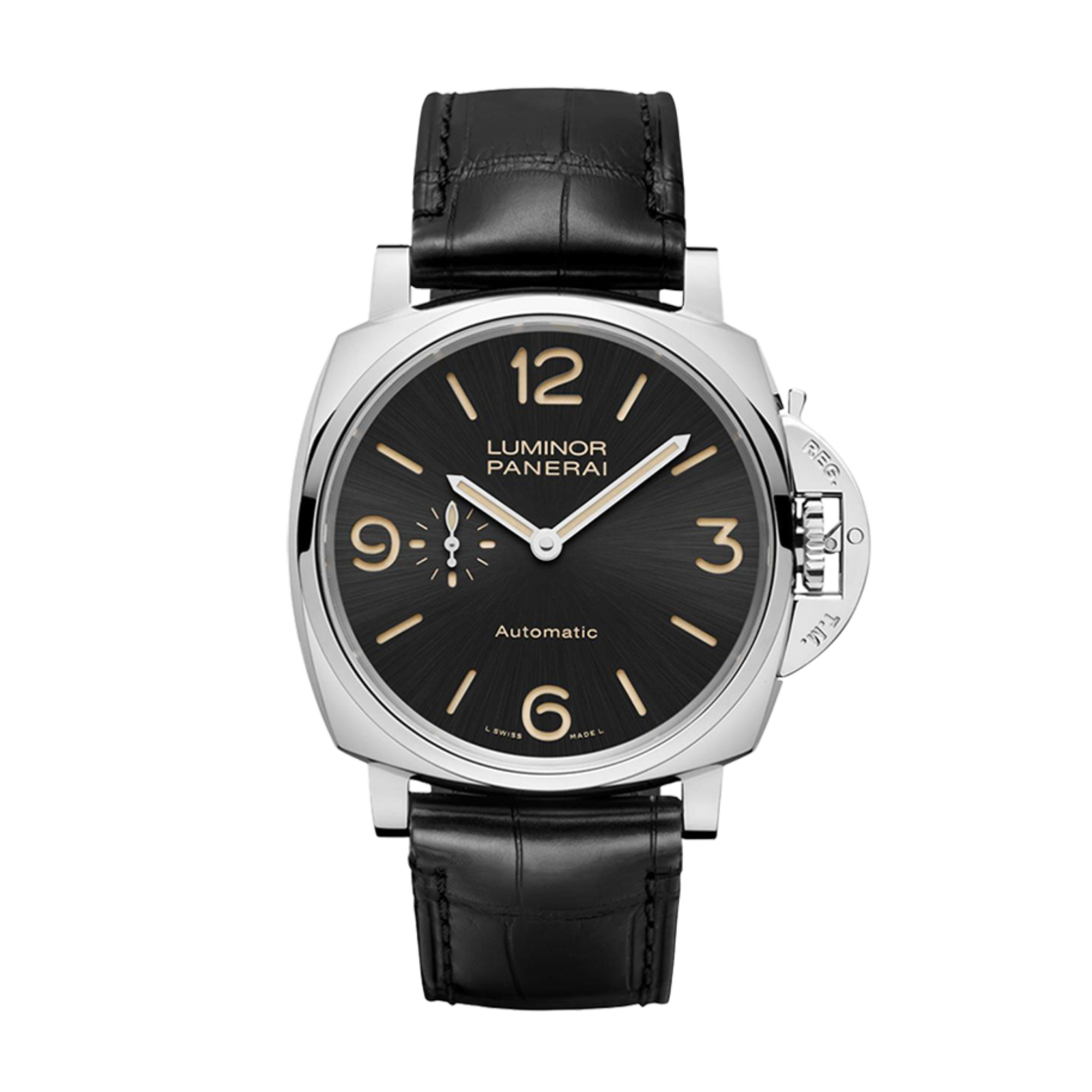bce8cef93b706a35d5d8fa359f977f79.png Luminor Due Steel Black Dial 45mm - Image 1