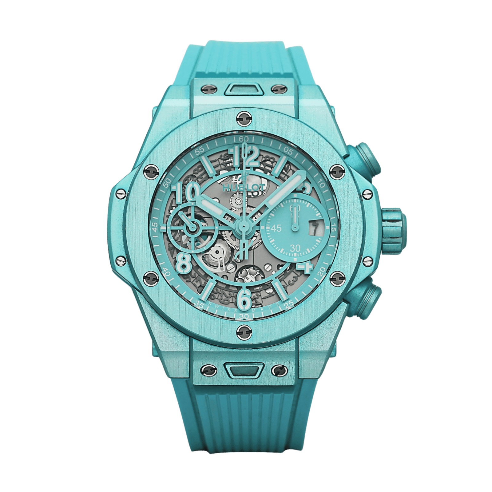 bf59d26cc5f5392c1b6d2715f36ab948.png Big Bang Unico Summer Turquoise Aluminum Skeleton Dial 42mm - Image 1