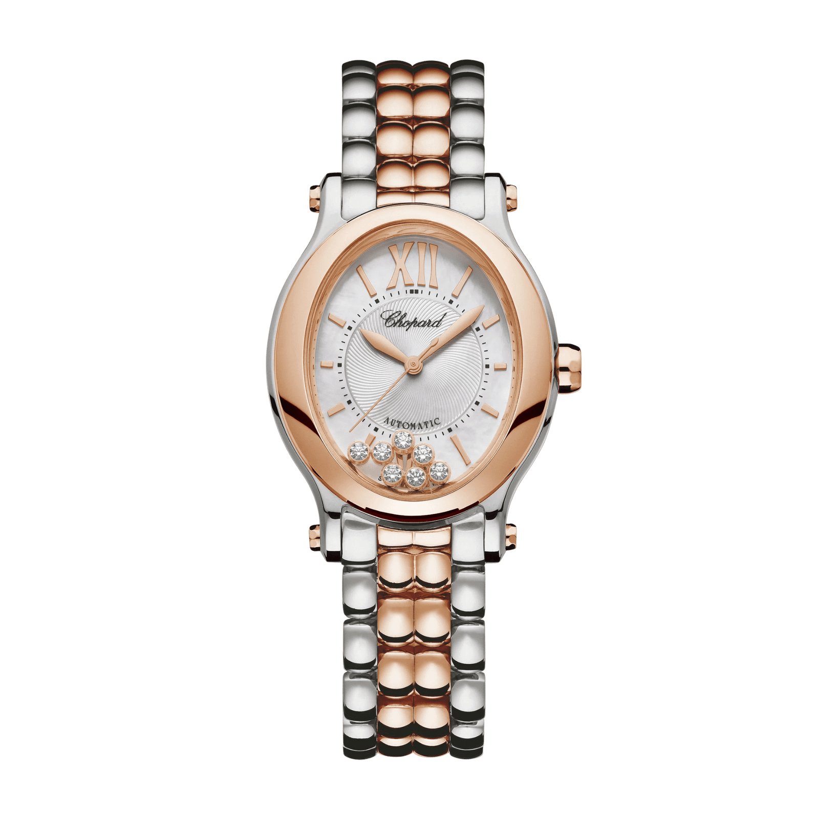 c0fa653d7c875ee7541c1fa9a82102d8.png Happy Sport Rose Gold & Steel Silver Dial 29mm - Image 1