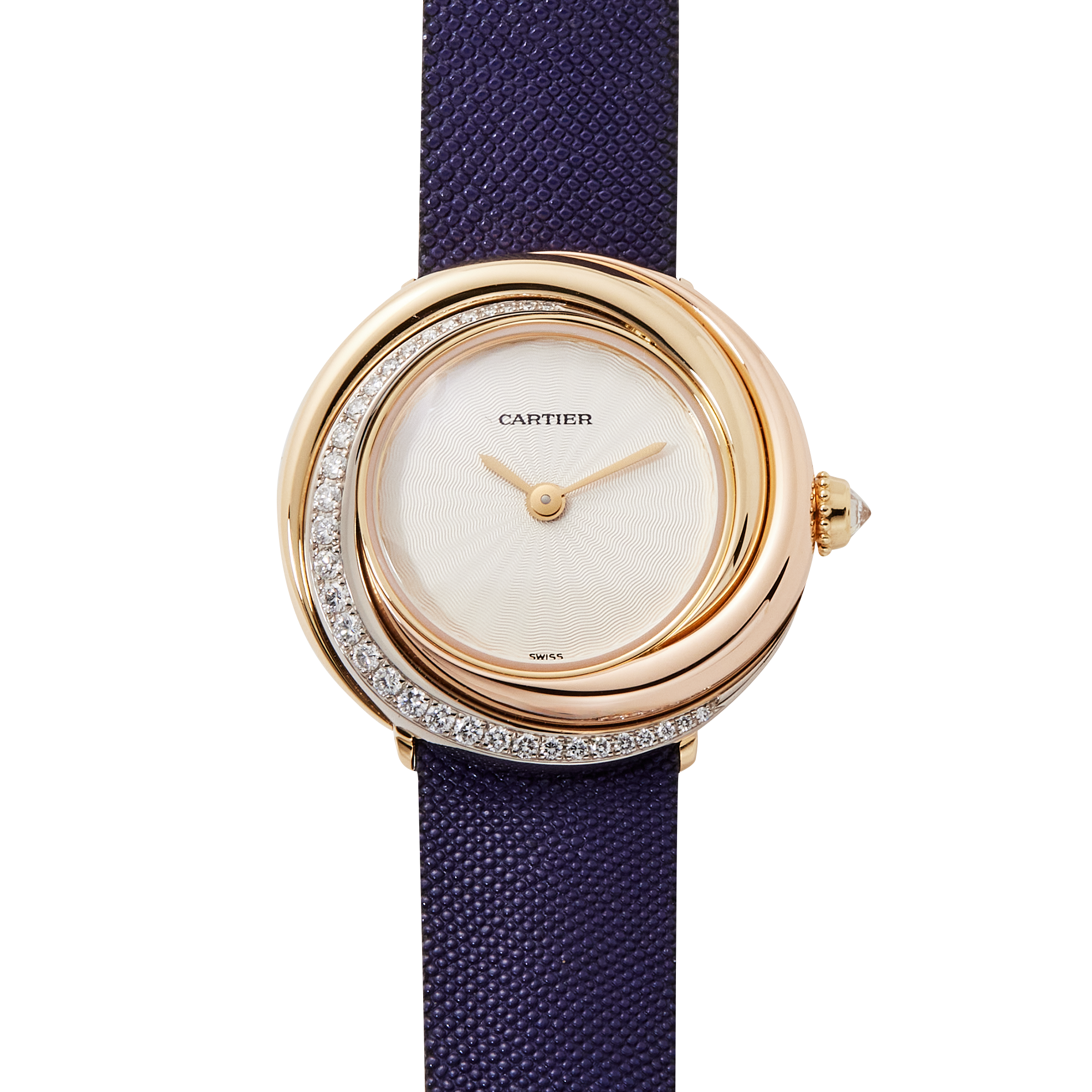 c31b72f05dd5ca50b8010f09faab38a9.webp Vintage Trinity Rose Gold Diamond Silver Dial 27mm - Image 1