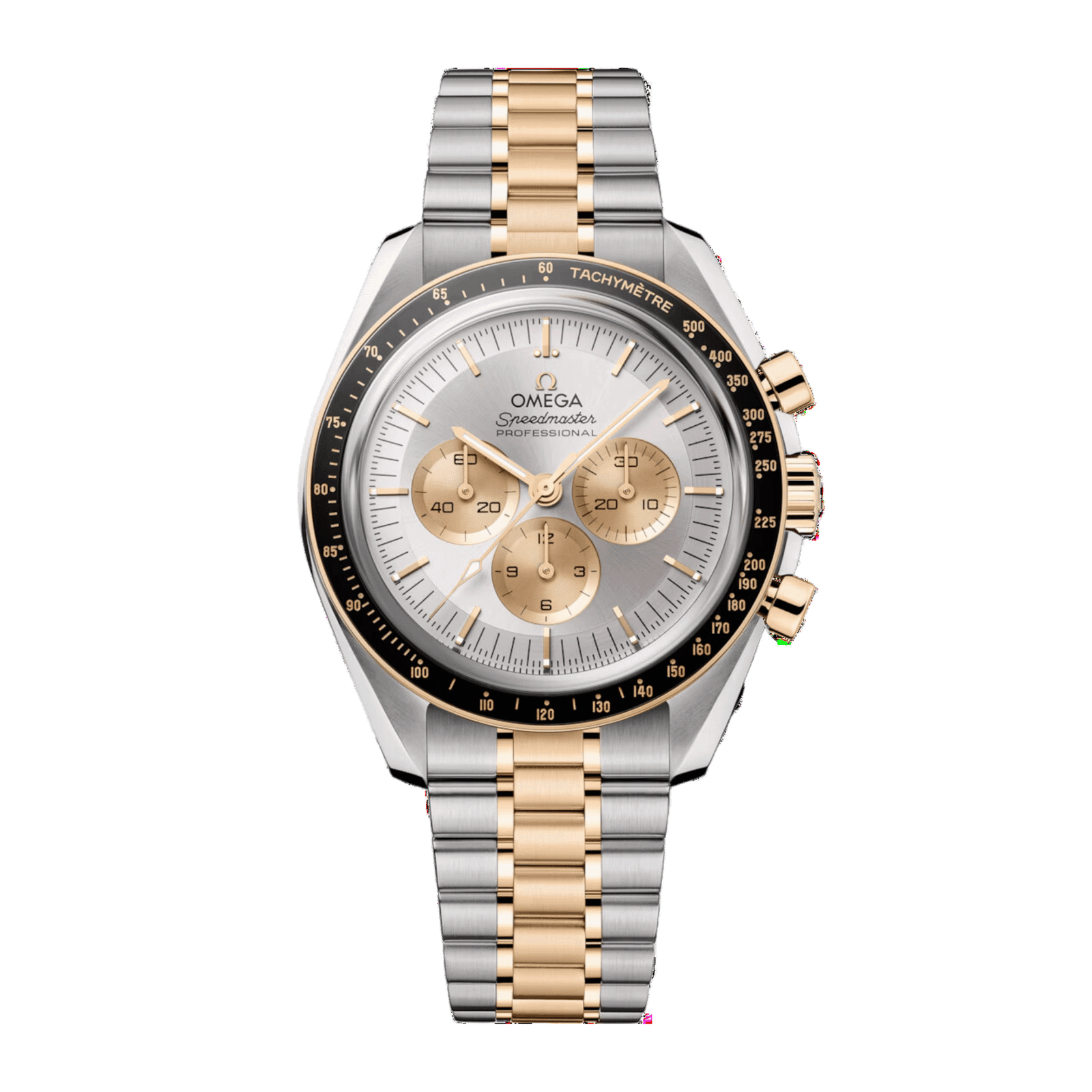 c462065be5e041144c30e3592bad8a57.png Speedmaster Yellow Gold & Steel Silver Dial 42mm - Image 1