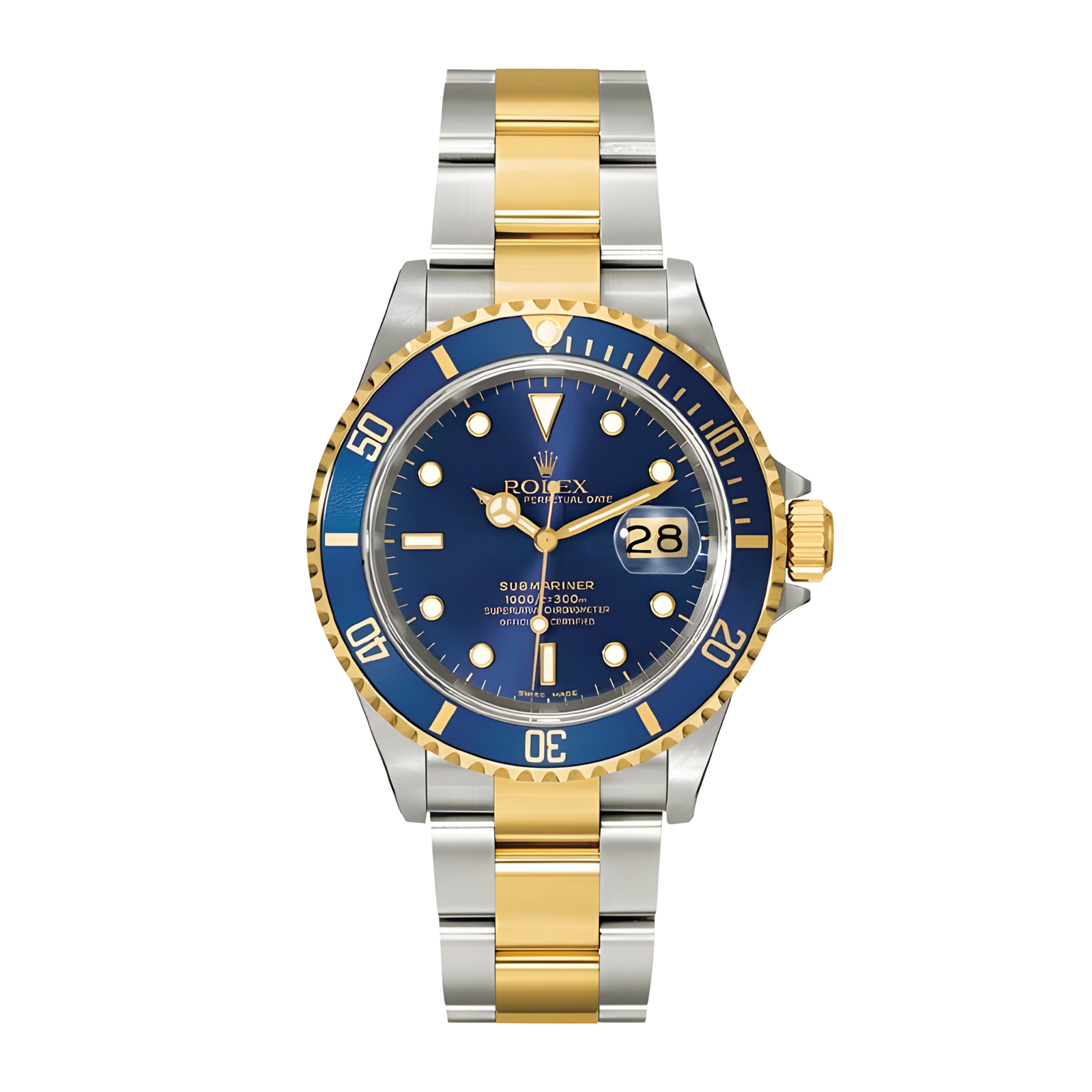 cab3d7330592db723b9bc0080175640c.png Submariner Date "Blue SuperLuminova" Yellow Gold & Steel Blue Dial 40mm - Image 1