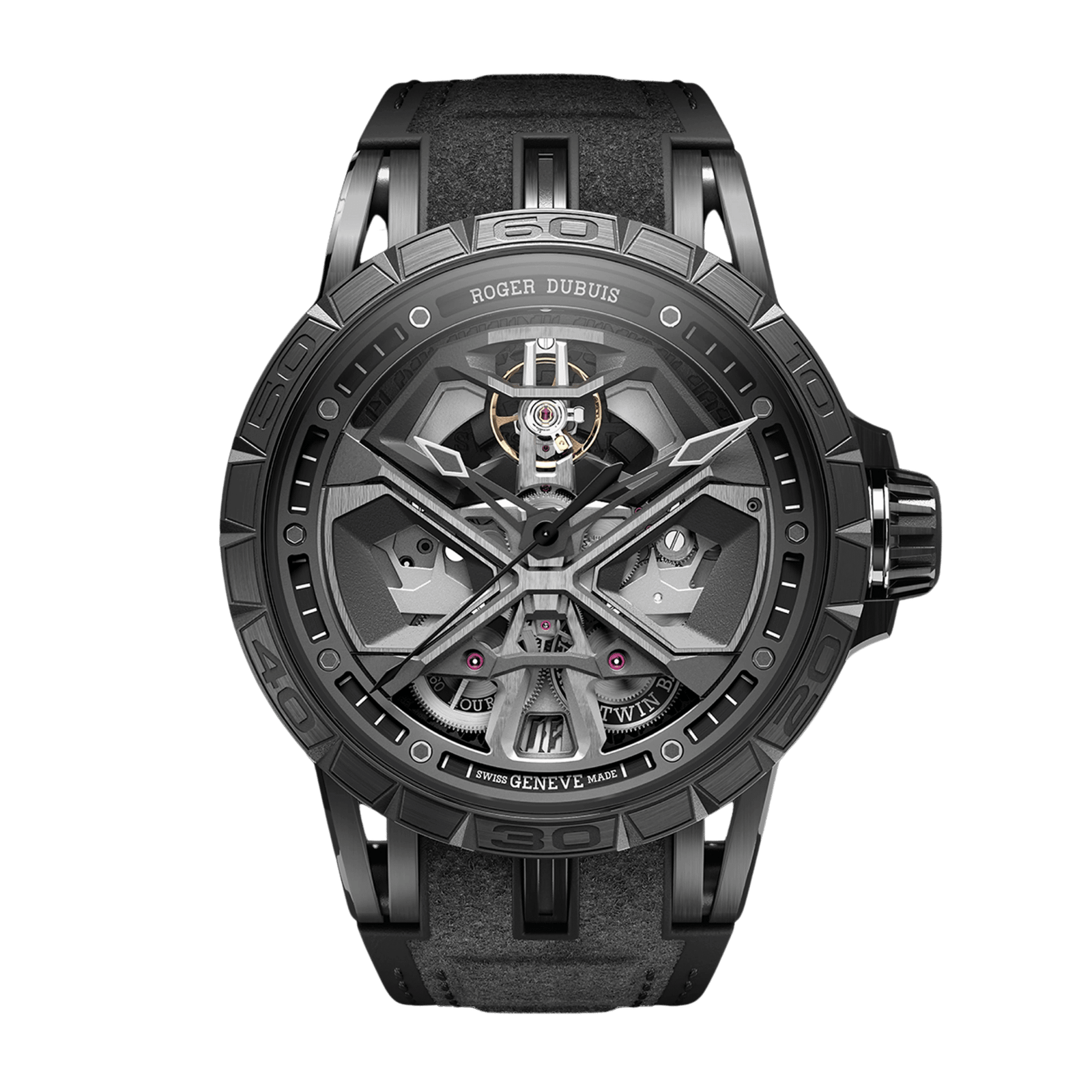 ce0d118a02ca853b559c94c80a9de64a.png Excalibur Spider Huracan Single Balance Titanium Skeleton Dial 45mm - Image 1