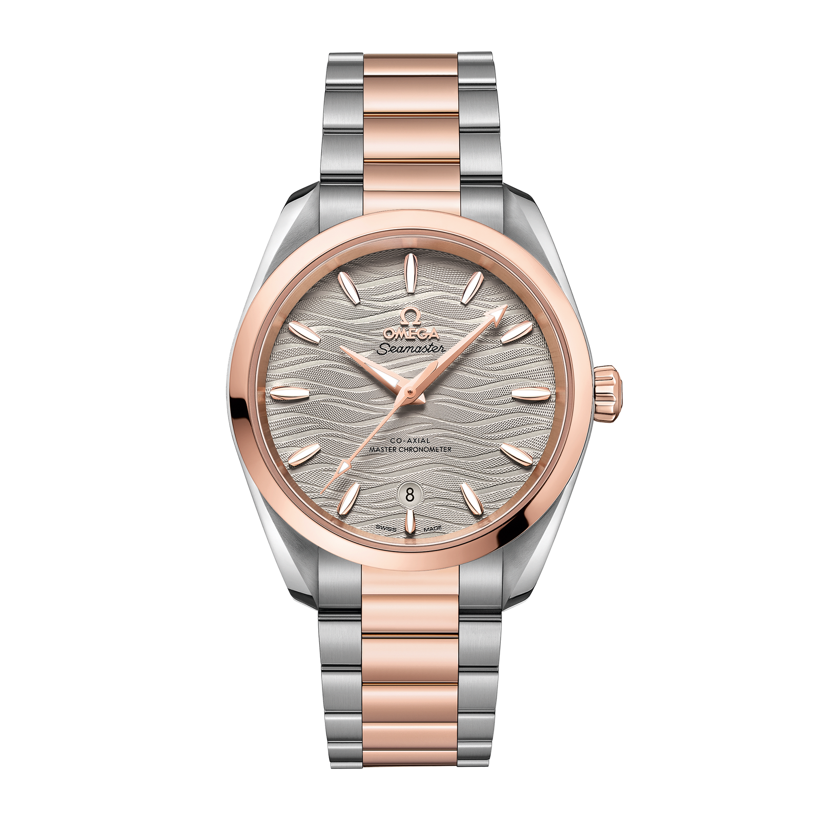 cf3b767a94fd789ea1f560cb2ffeb8ee.png Aqua Terra Rose Gold & Steel Grey Waves Dial 38mm - Image 1