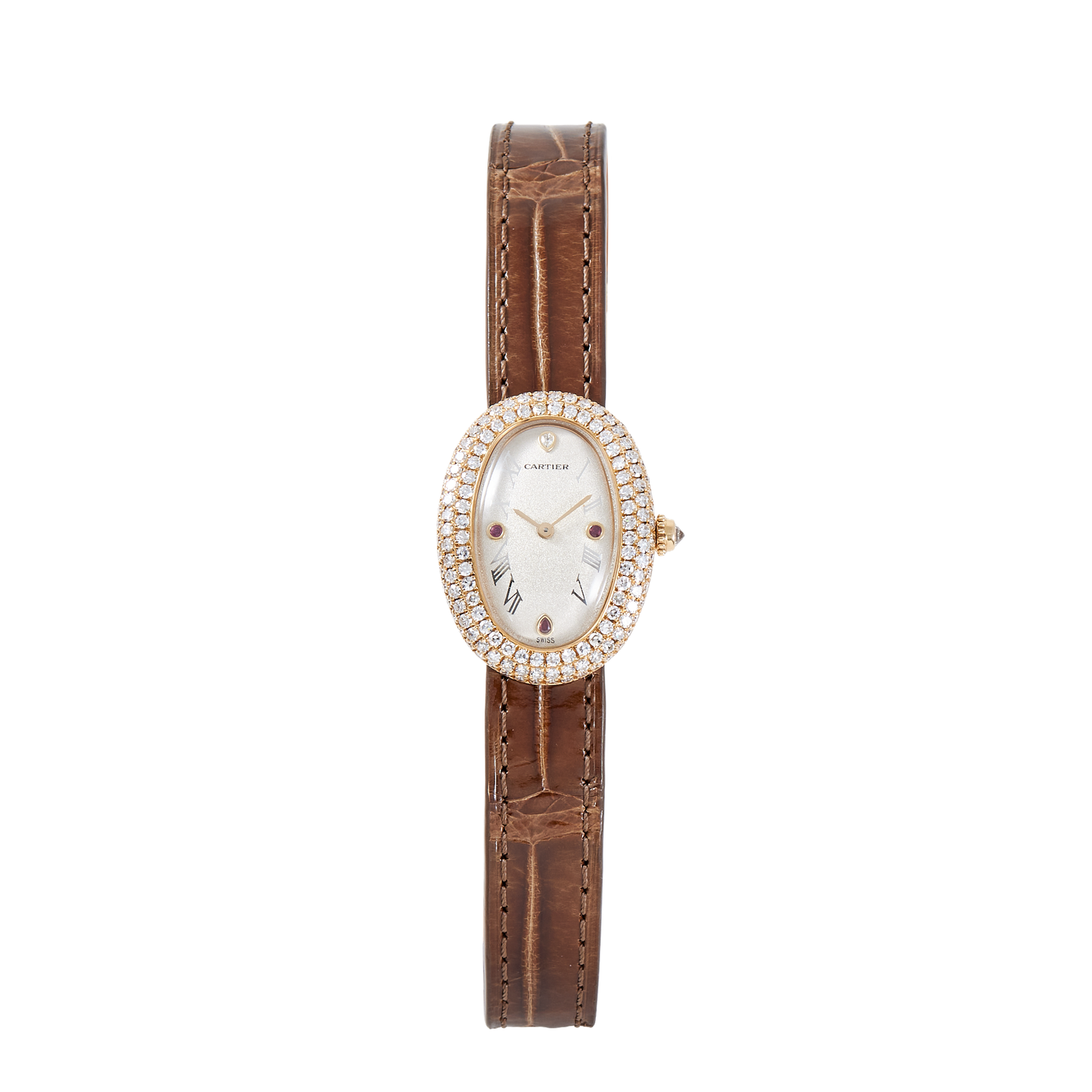 cf816359971674f6544f9a5e6c261fc1.png Baignoire Special Edition Yellow Gold Diamond White Dial 23mm - Image 1