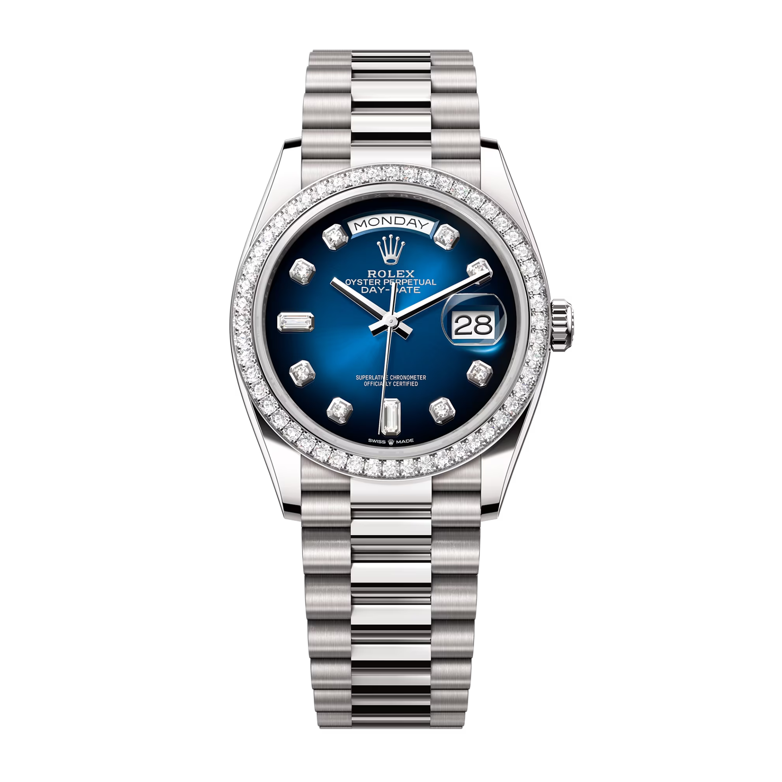 d15fb518217e015d39e53a8e9bef2a51.png Day-Date White Gold Blue Dial 36mm - Image 1