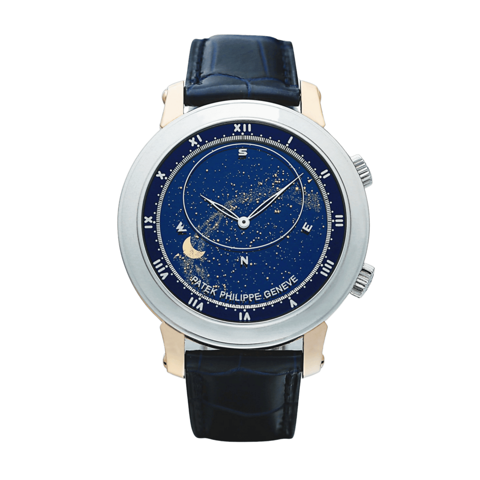 d1715e0a7355bc3e7195fd765511d784.png Sky Moon Celestial Platinum & Rose Gold Blue Dial 43mm - Image 1