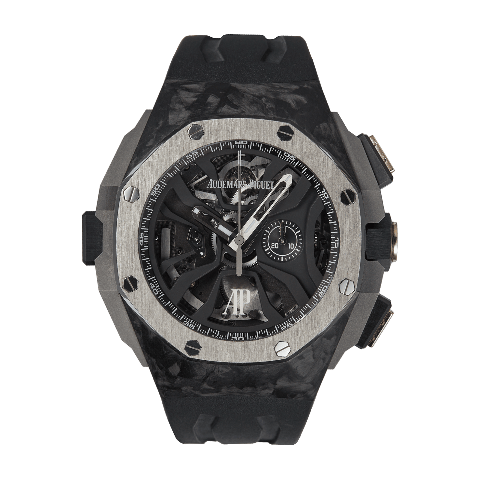 d34aea8dcc6097fd2d69ccf58264e5a8.png Royal Oak Concept Laptimer Michael Schumacher Titanium & Carbon Skeleton Dial 44mm - Image 1